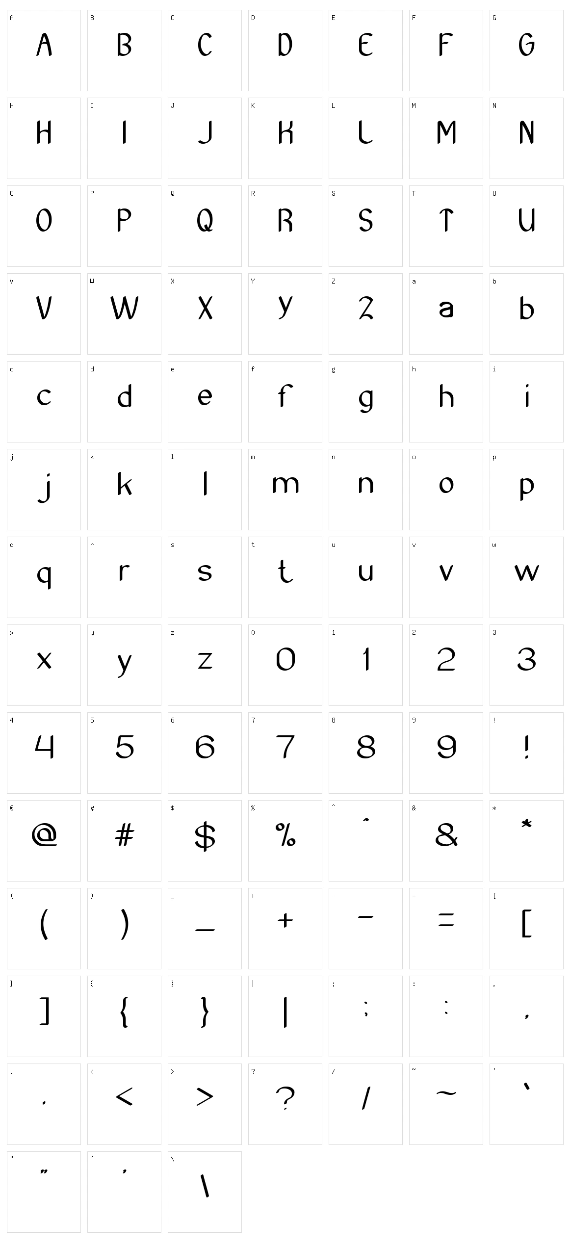 Archieve Character Set