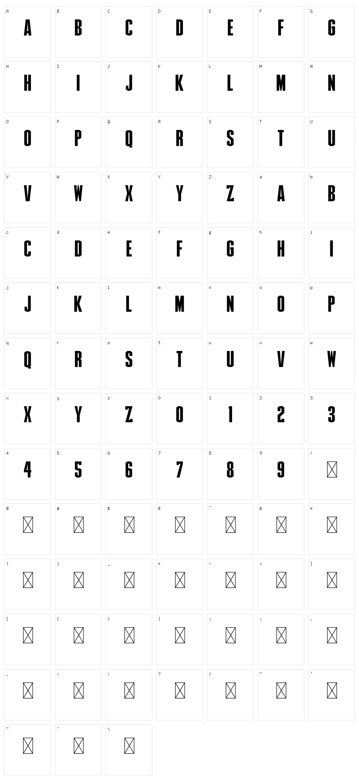 Atlantico Character Set