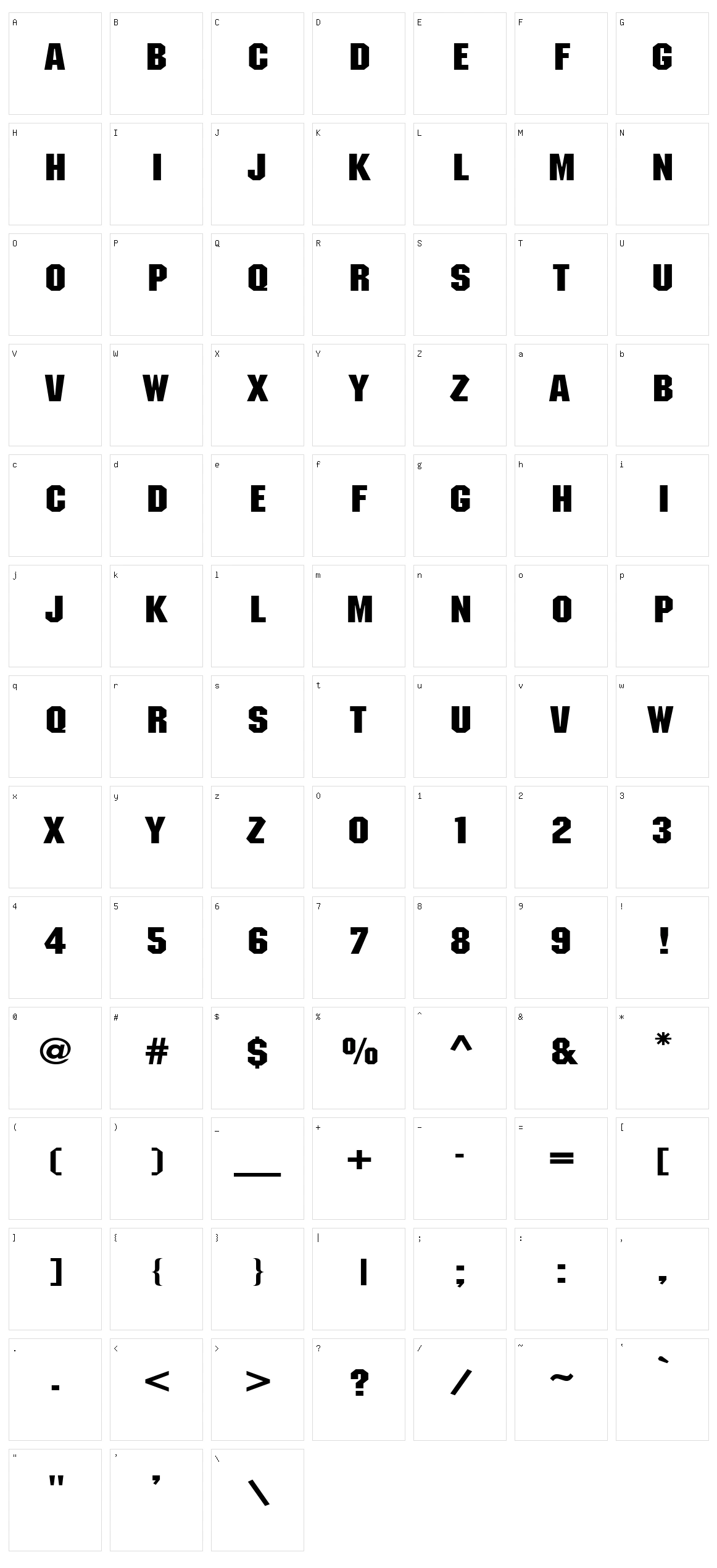 Atrox Character Set