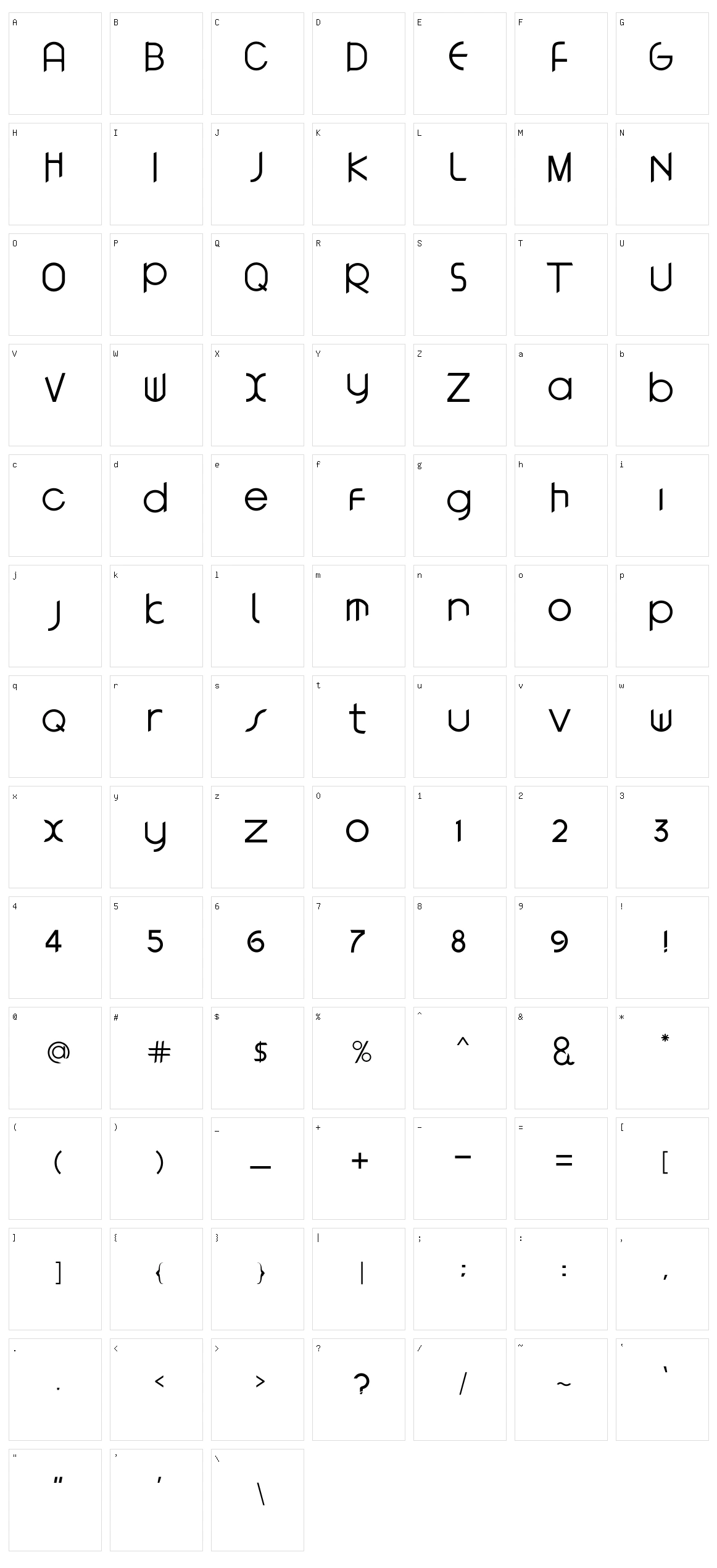 Autologo Character Set