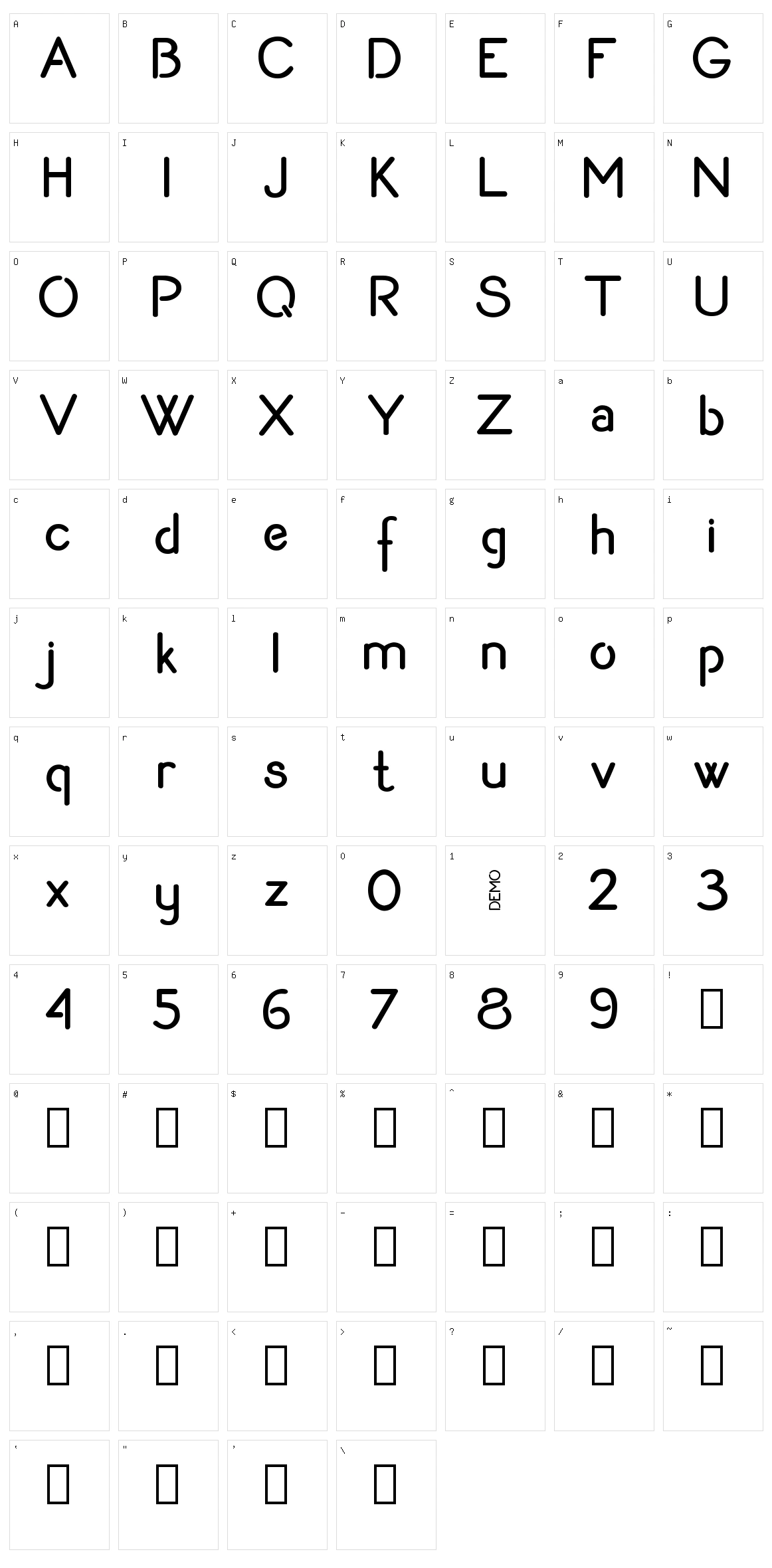 Babet Character Set