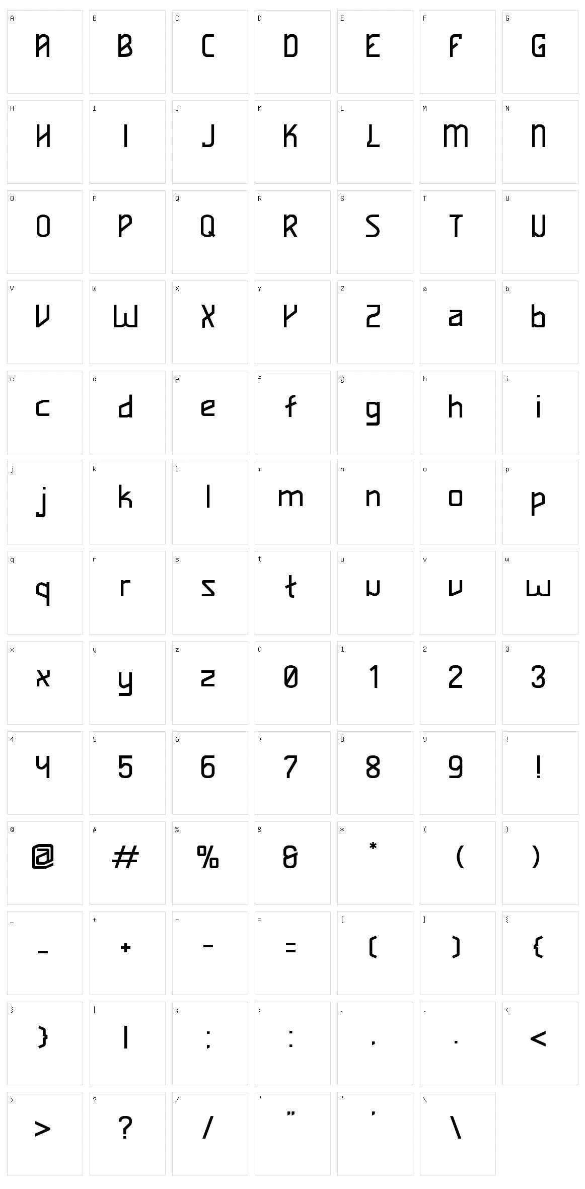 Baja Character Set