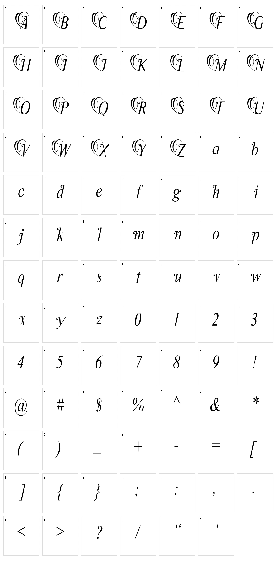 Balfa Hode Character Set