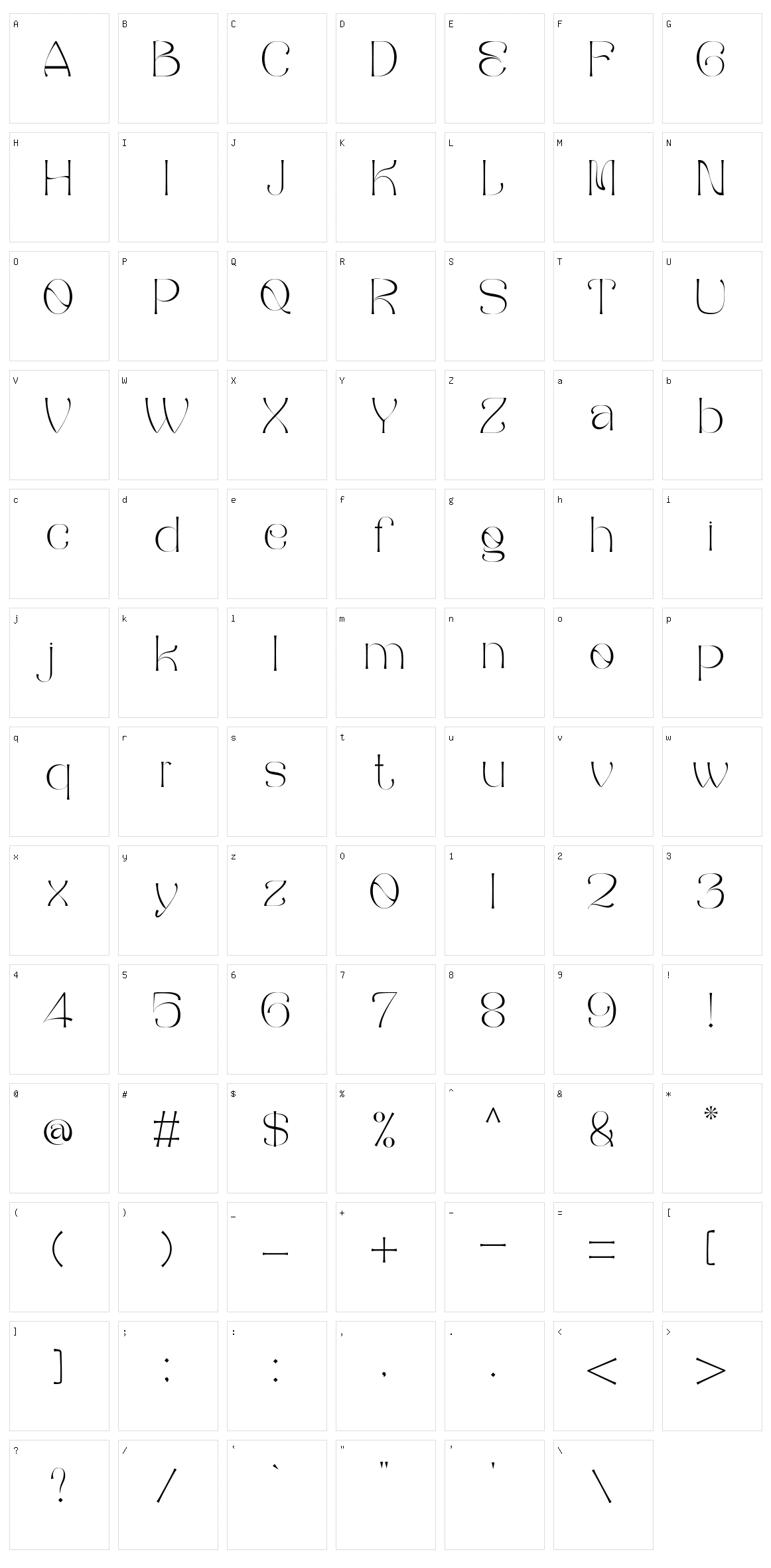 Balliniy Character Set