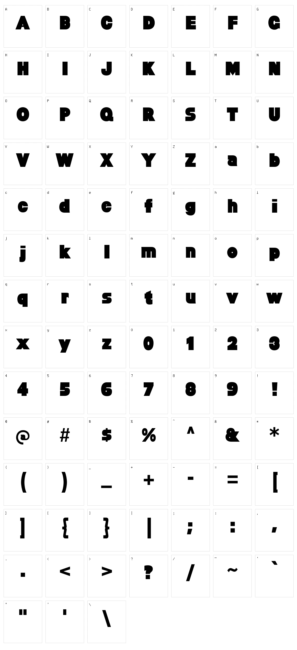 Baltar Character Set