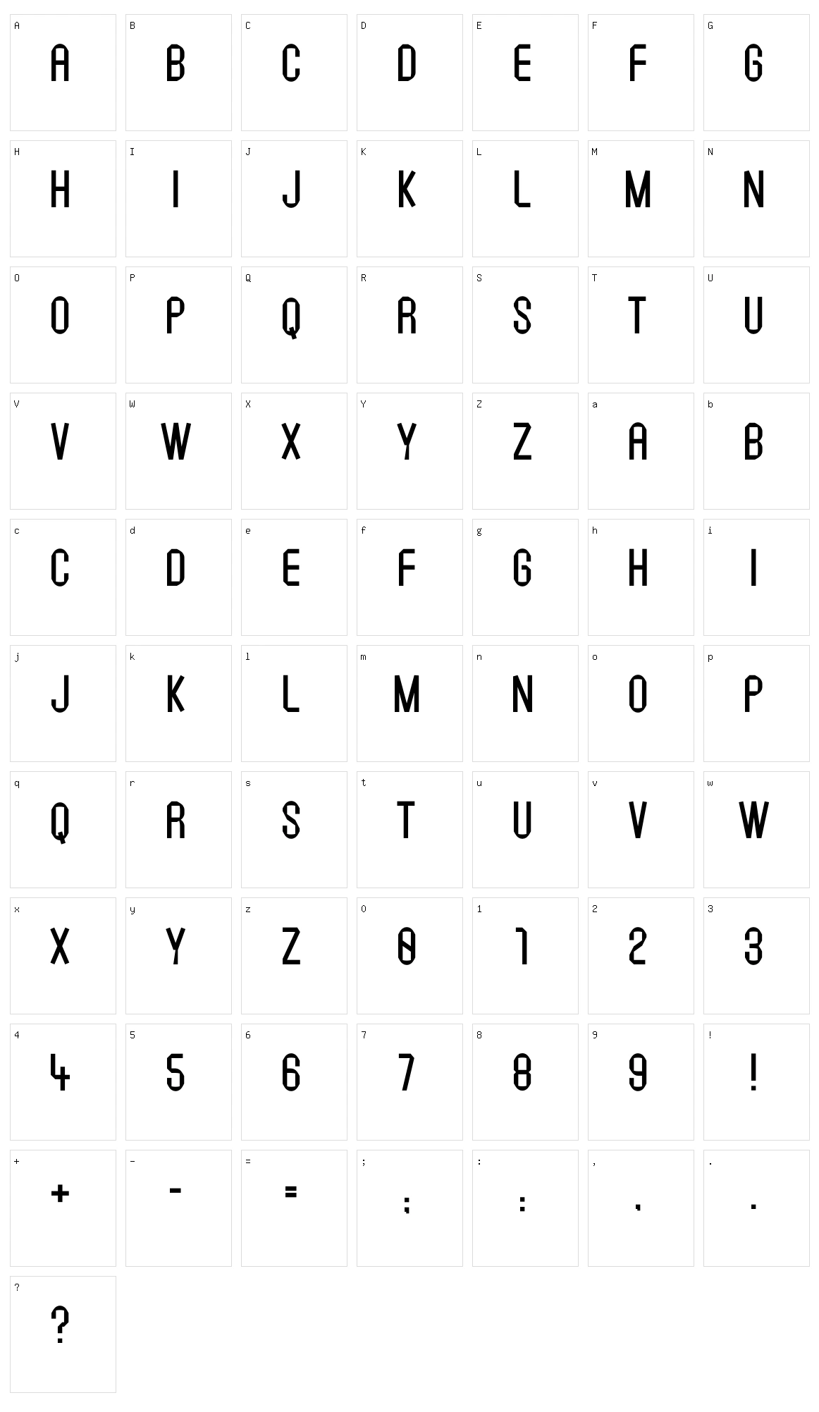 Baton Sans Character Set