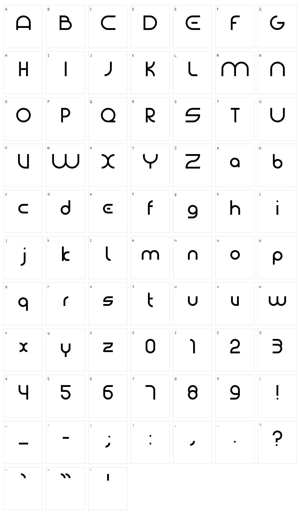 Bauhaus Modern Character Set