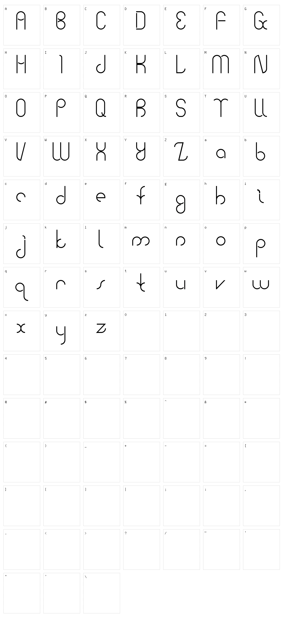 Bauhaus Two Character Set