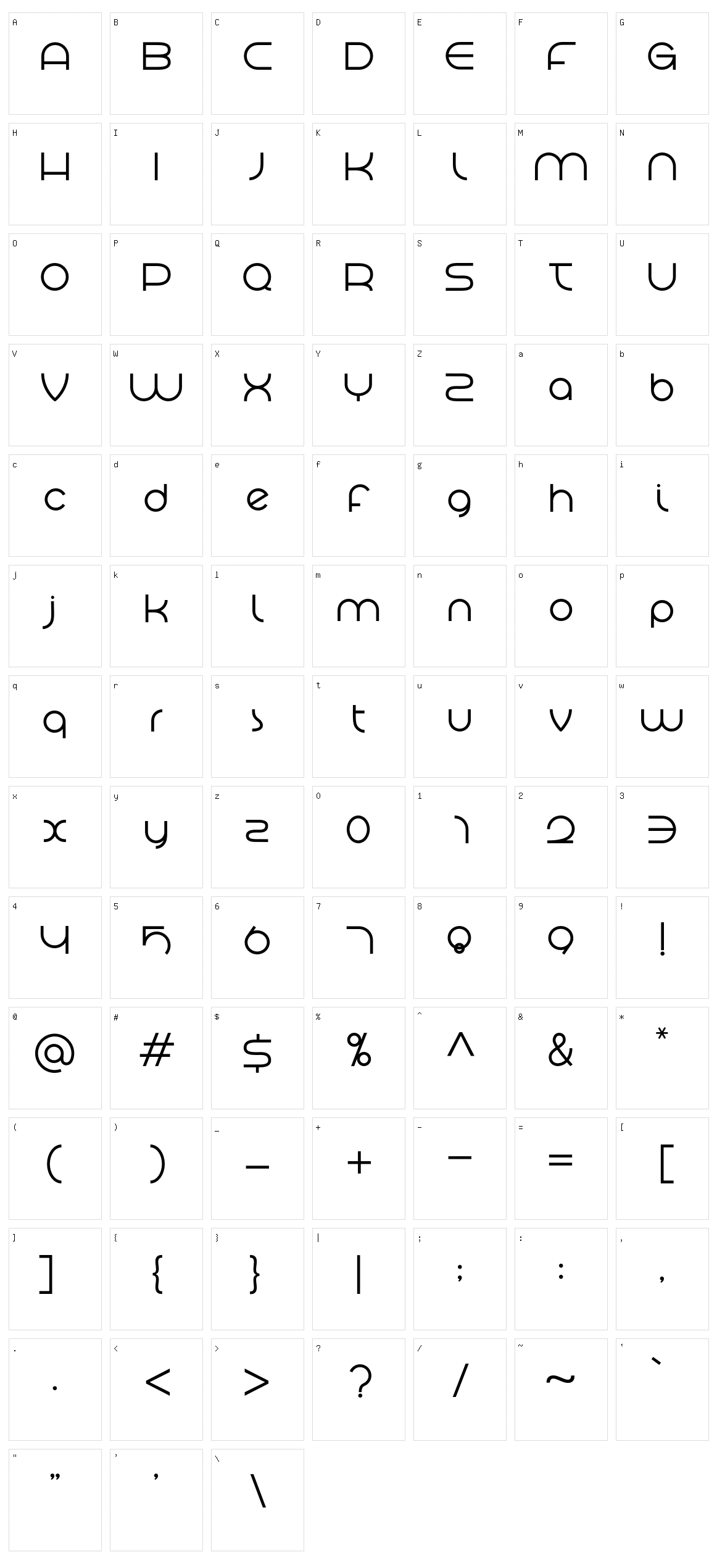 Beacon Character Set
