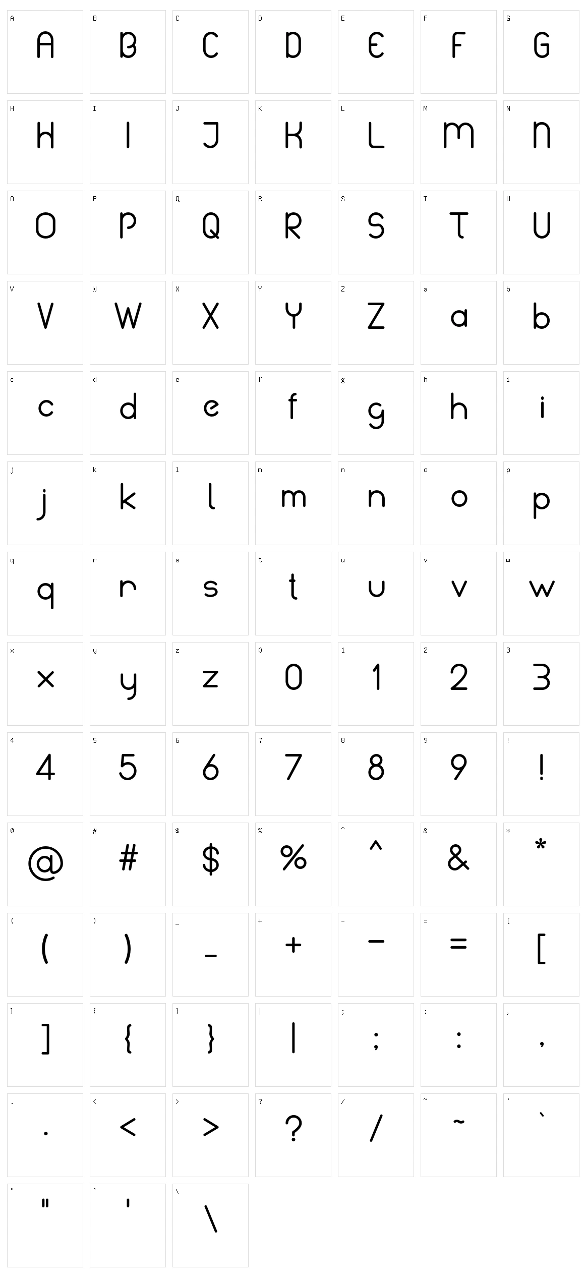 Belina Character Set