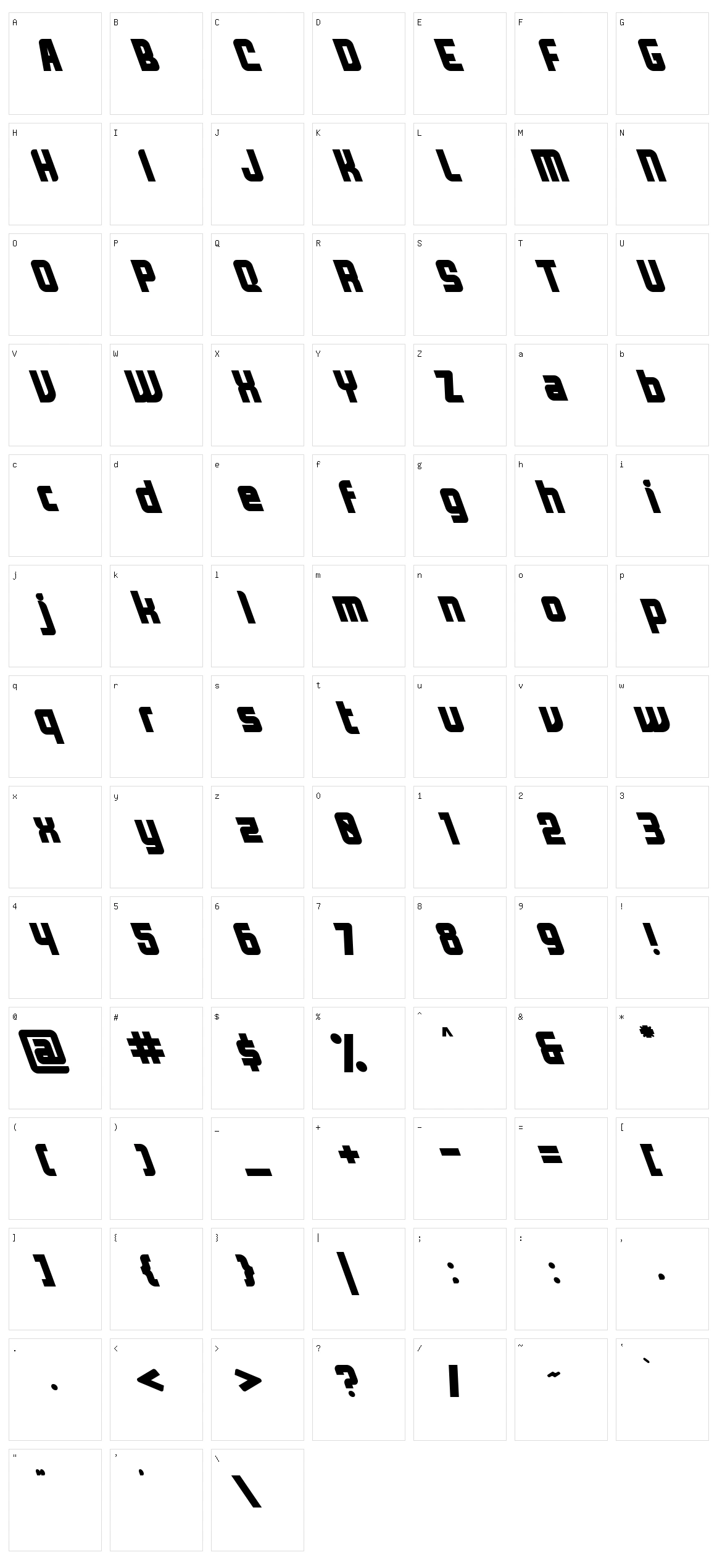 Bellyn Character Set