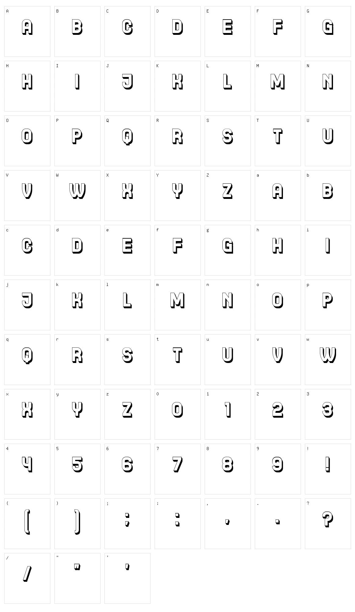 Bemock Character Set