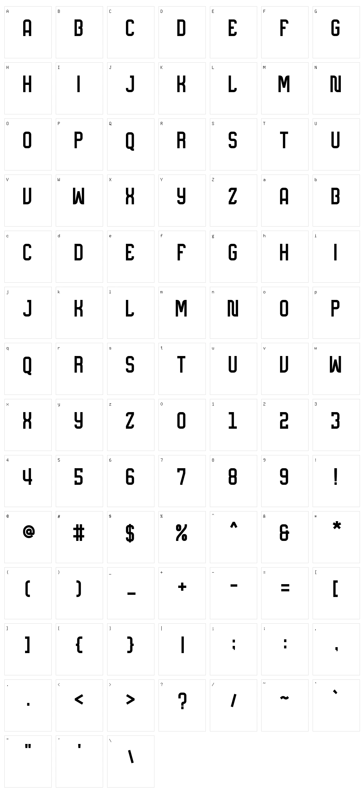 Berryl Sans Character Set