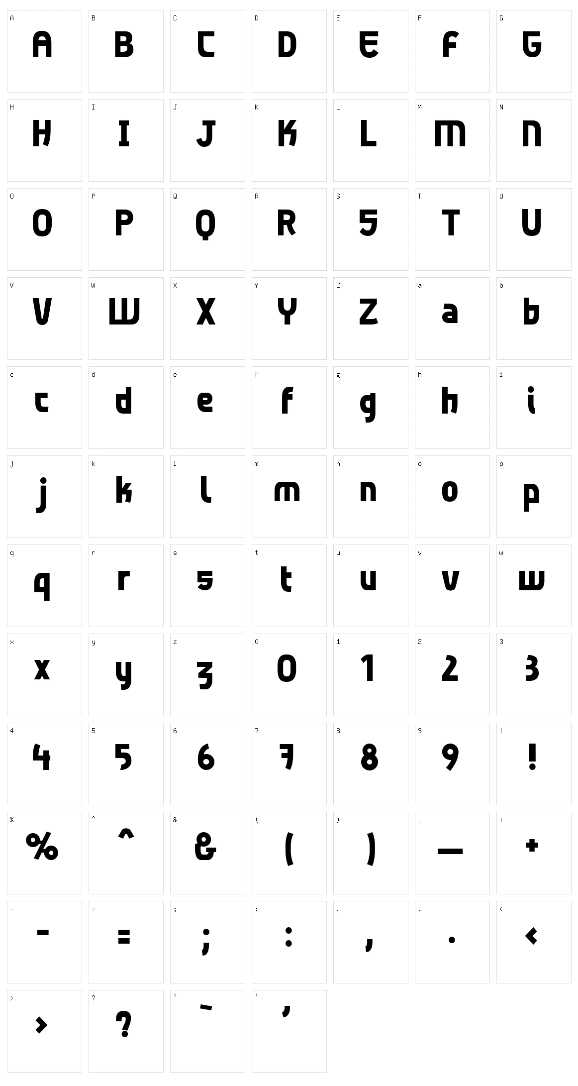 Beton Character Set