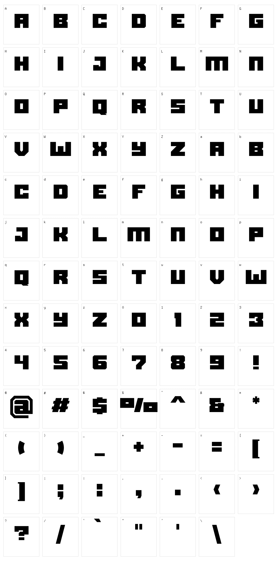 Black Bison Character Set