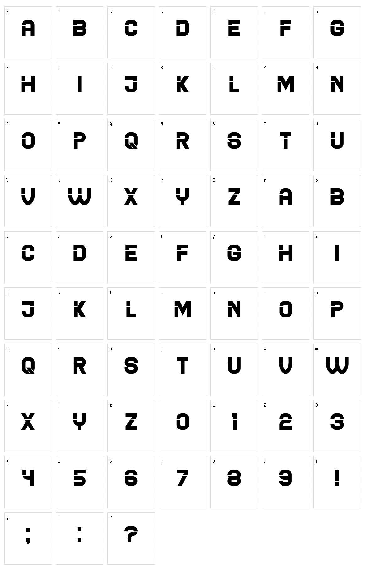 Blader Character Set