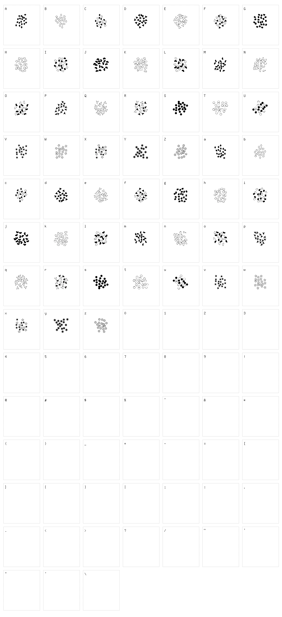 FE Confetti Character Set