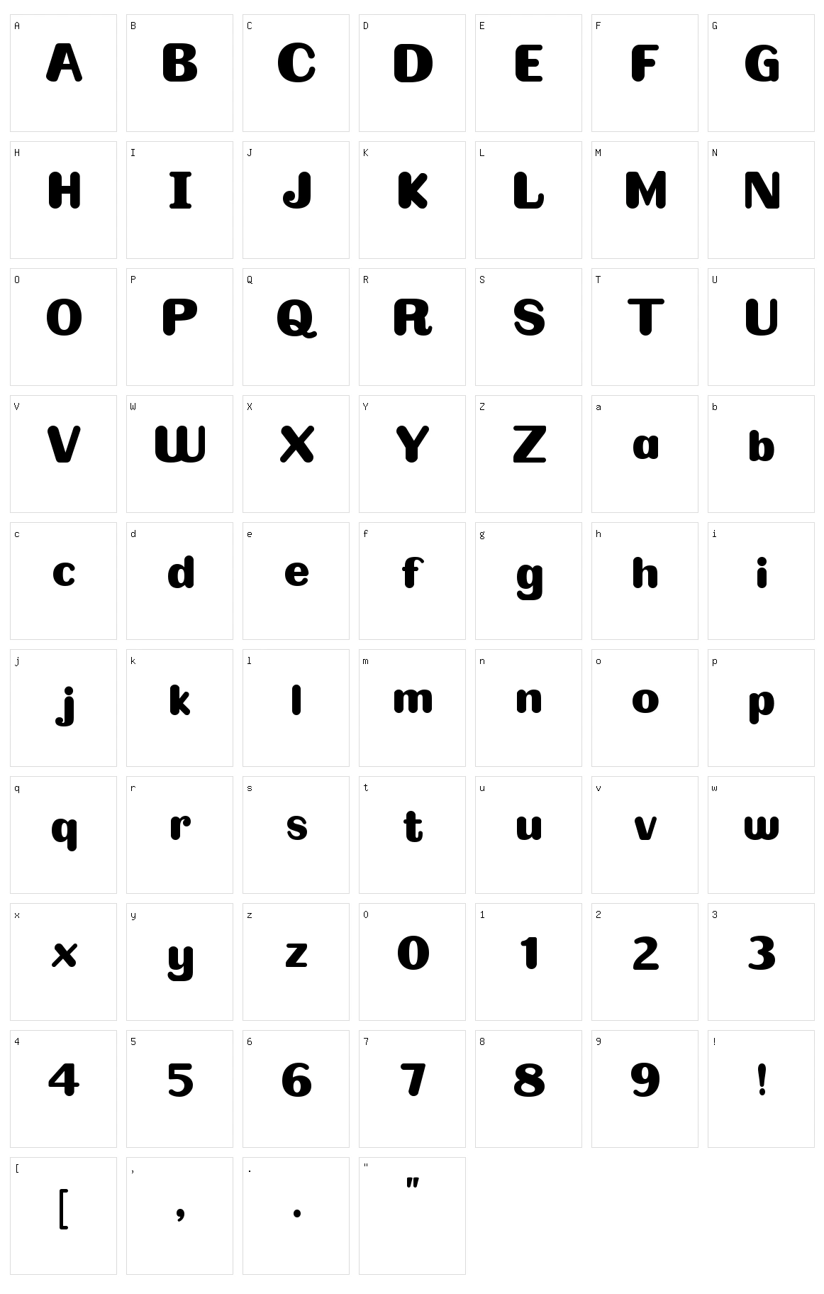 Bolder Character Set