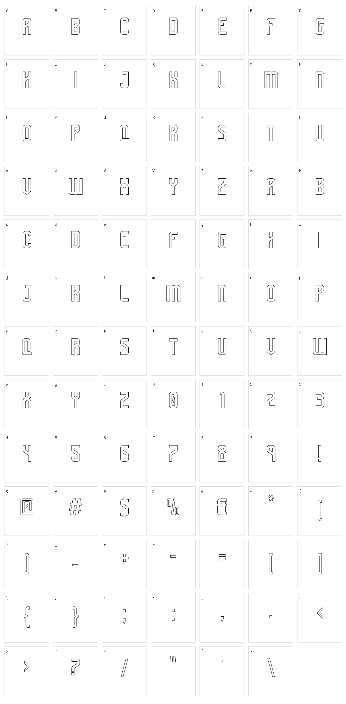 Boldness Character Set