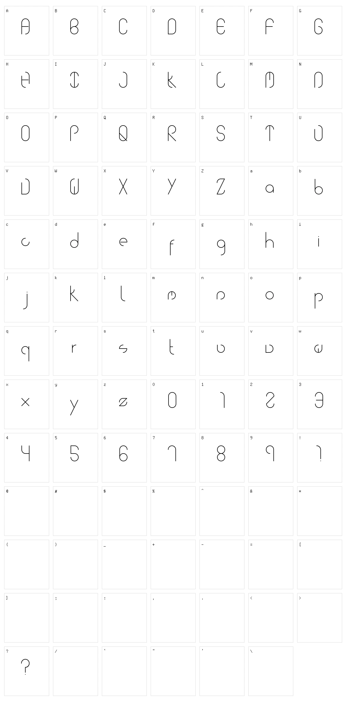 Bourbon Character Set