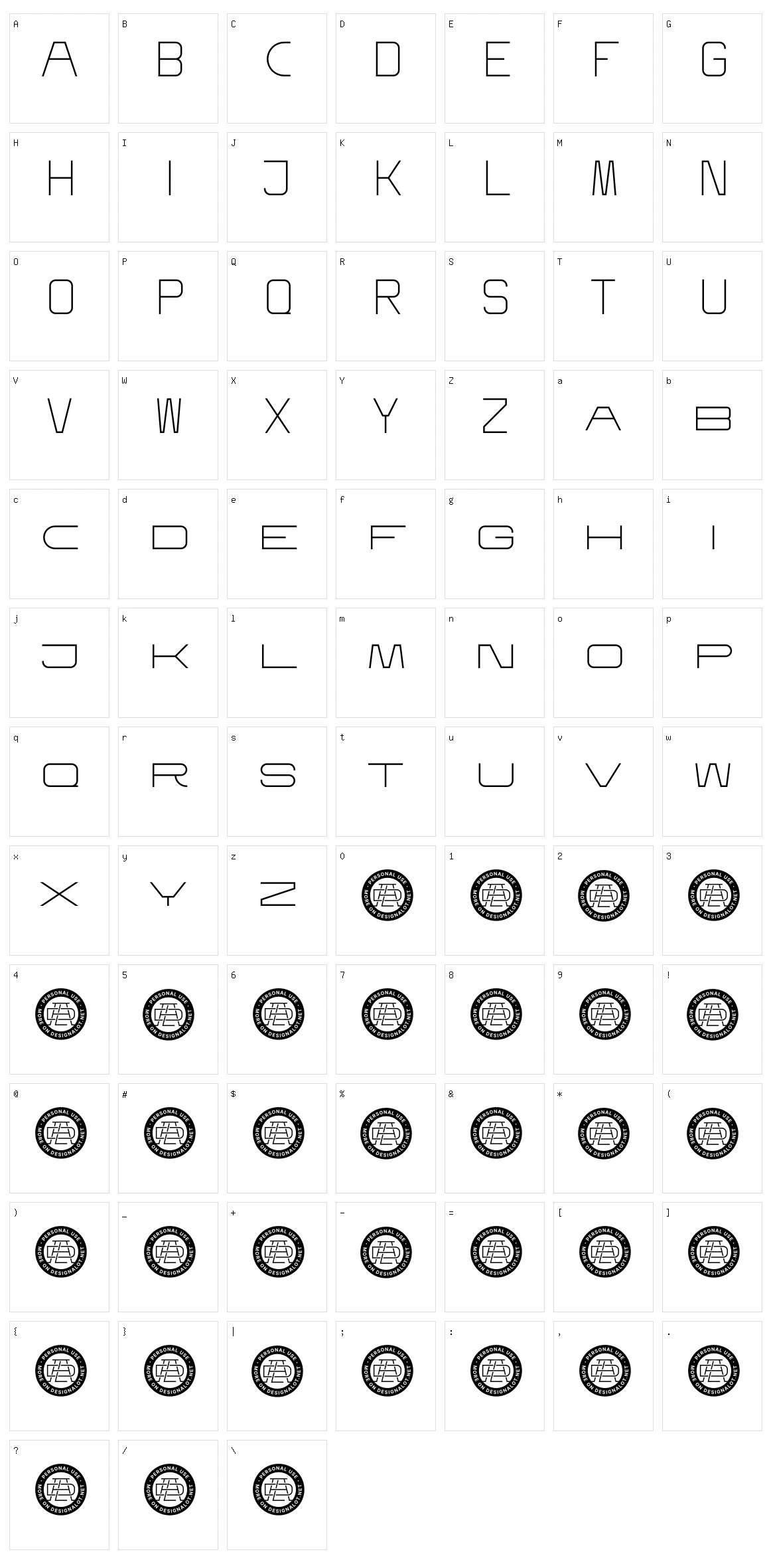 Brandogram Character Set