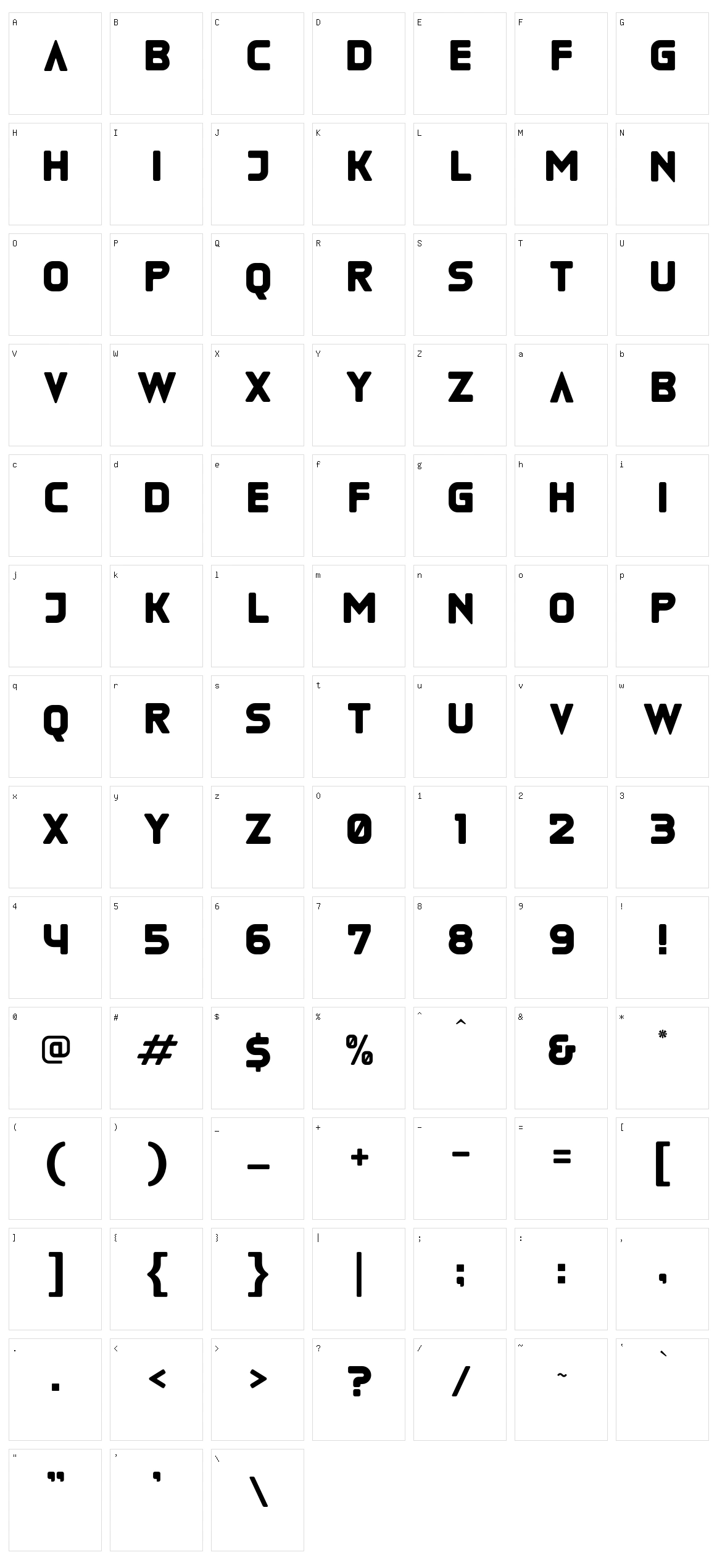 Brock Restar Character Set