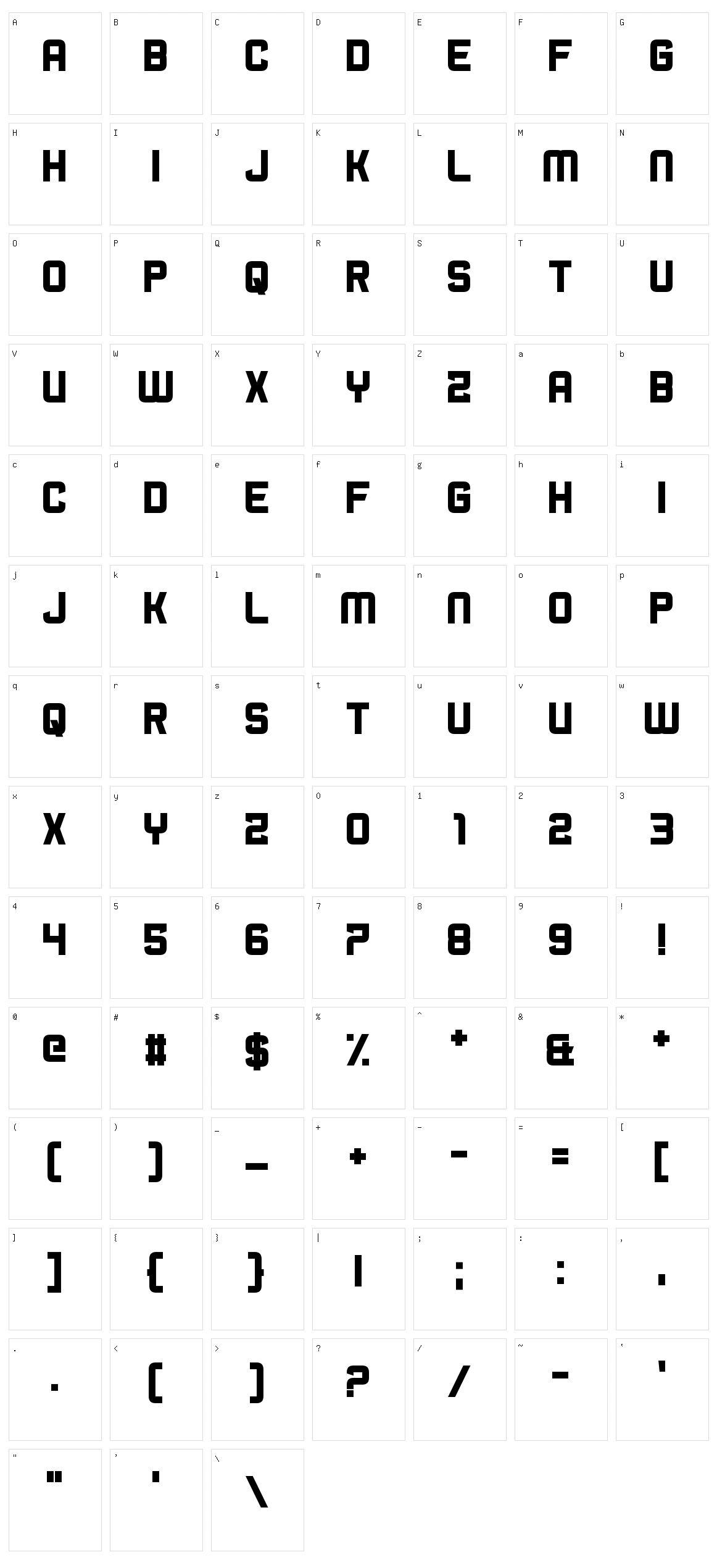 Bromine Cocktail Character Set