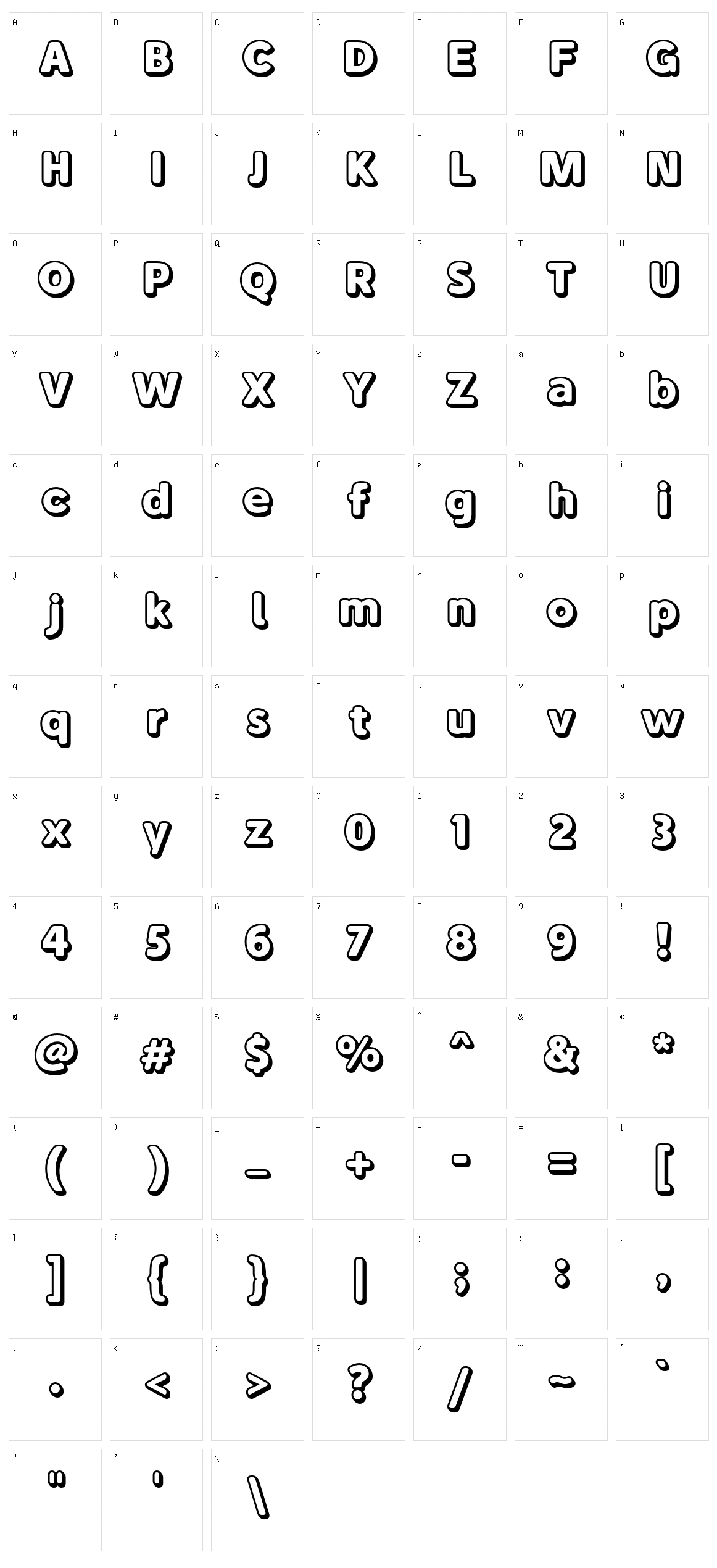 Buba Character Set