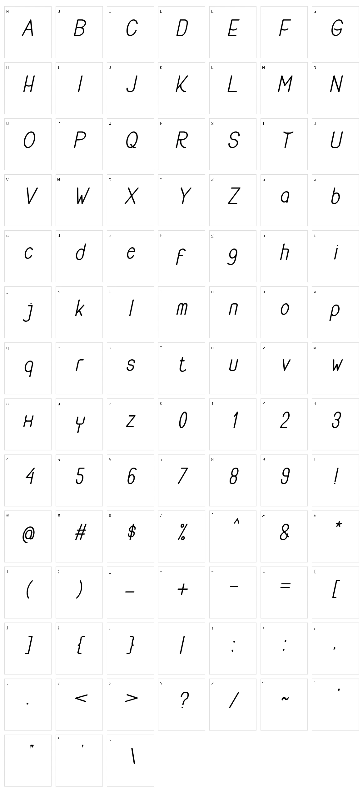 Buon Umore Character Set