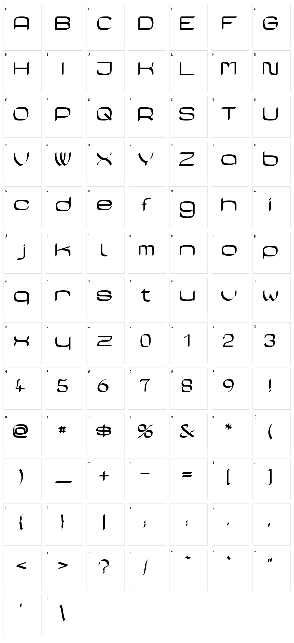 Casa Sans Character Set