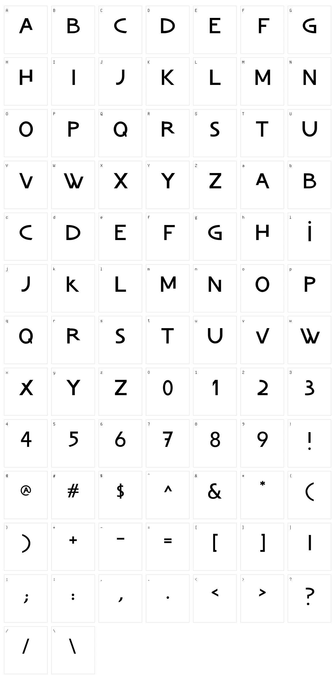Ch. Vladica Character Set