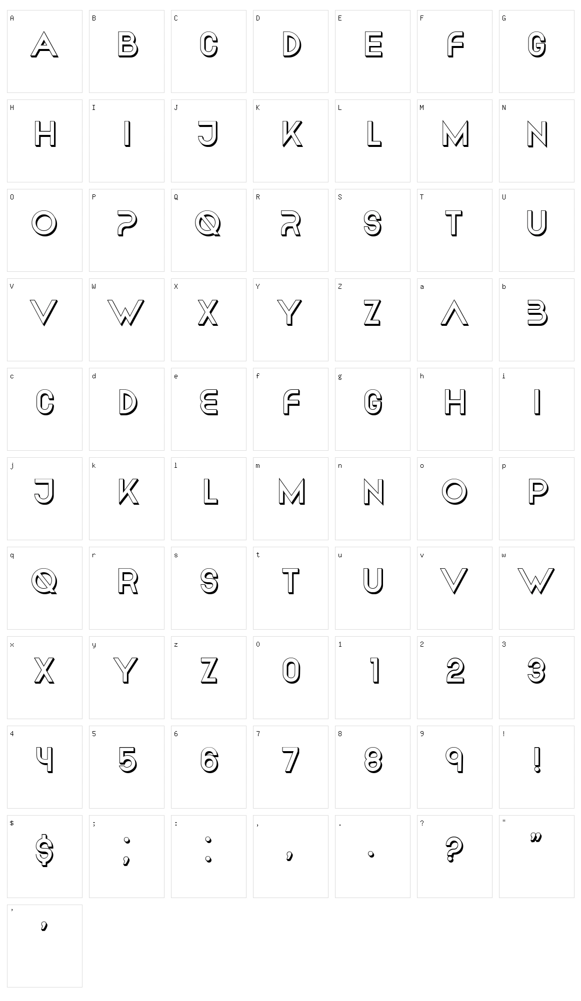 Chester Character Set
