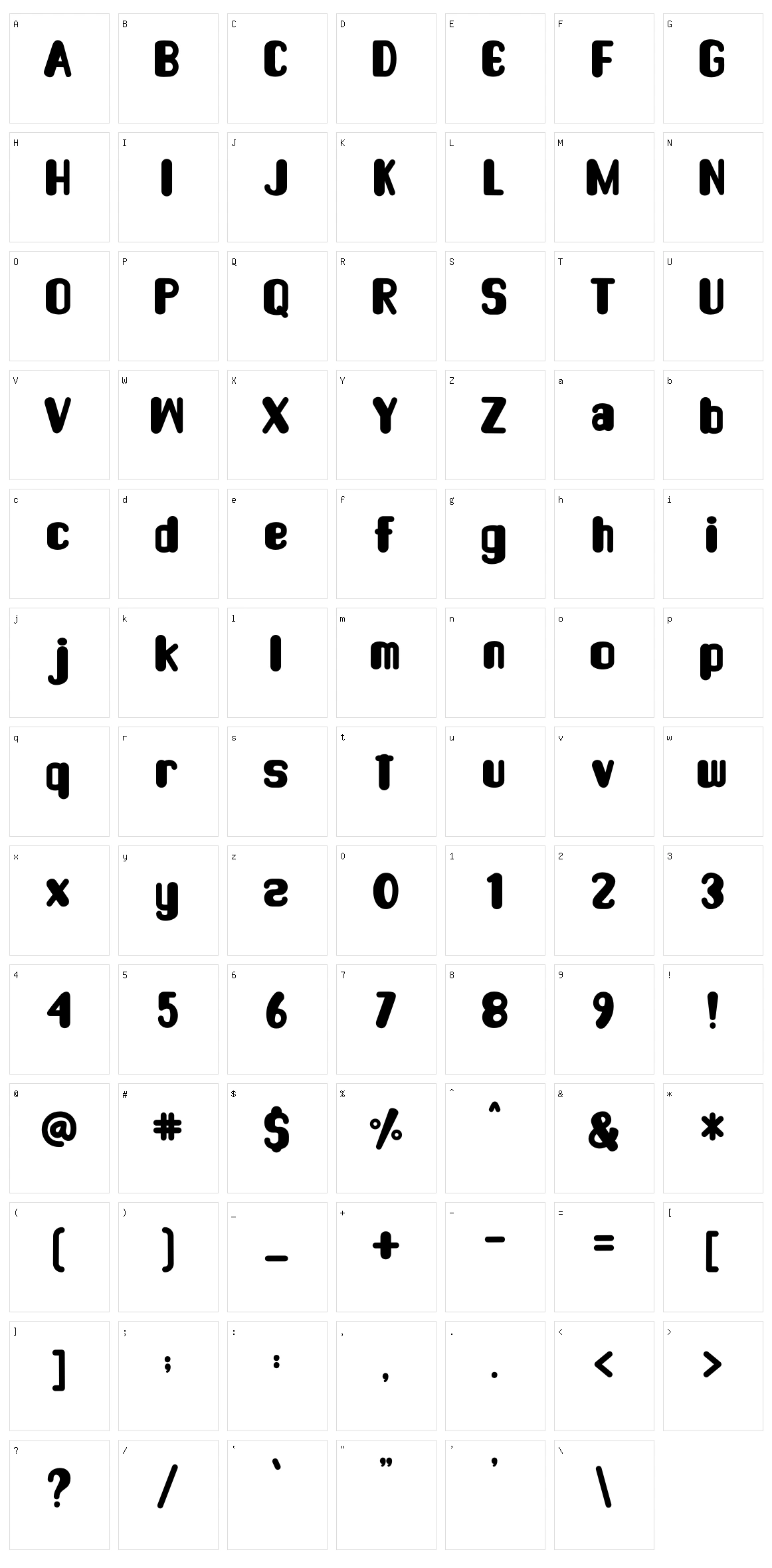 Christhine Character Set