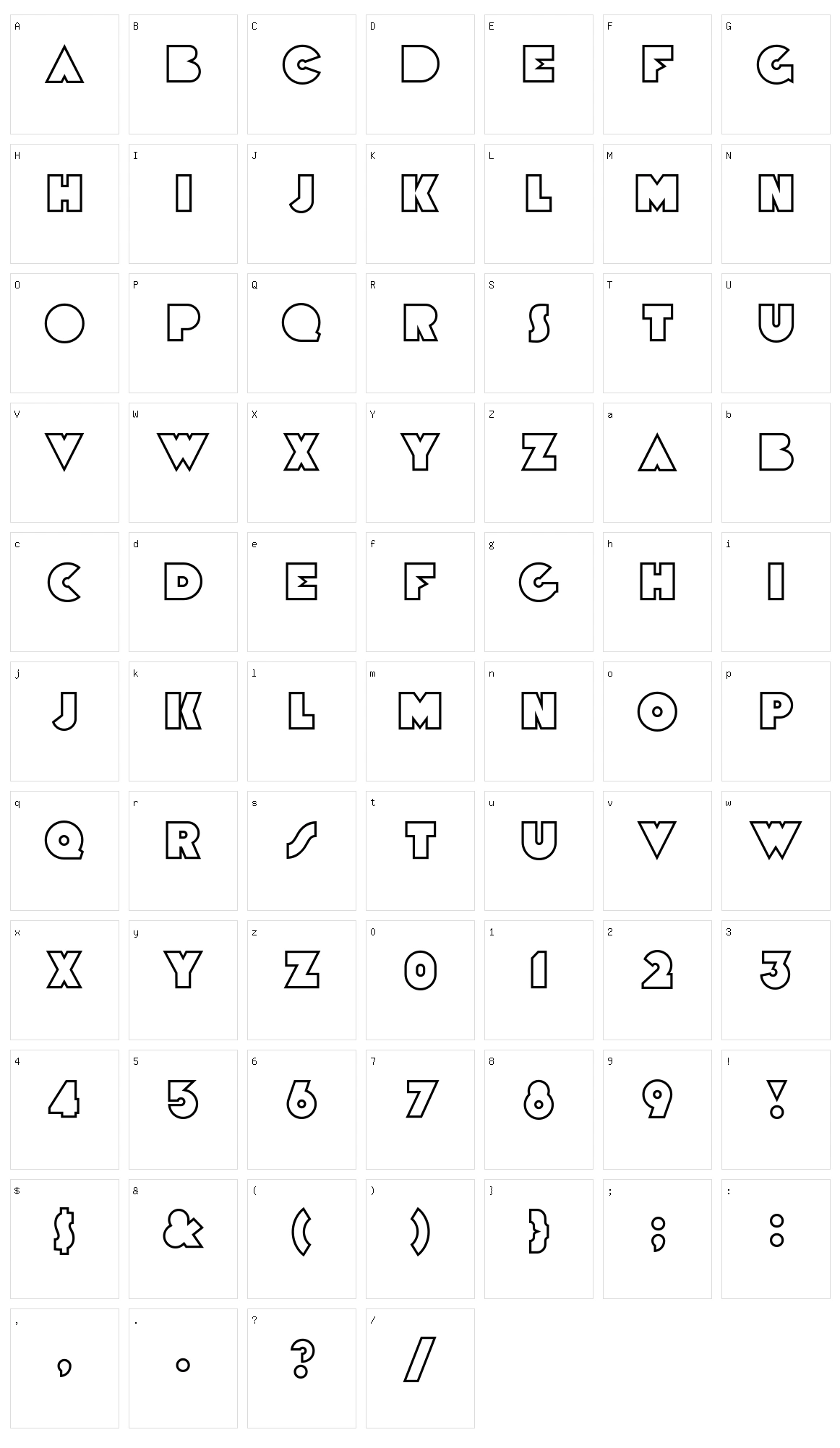 Ciclope Character Set
