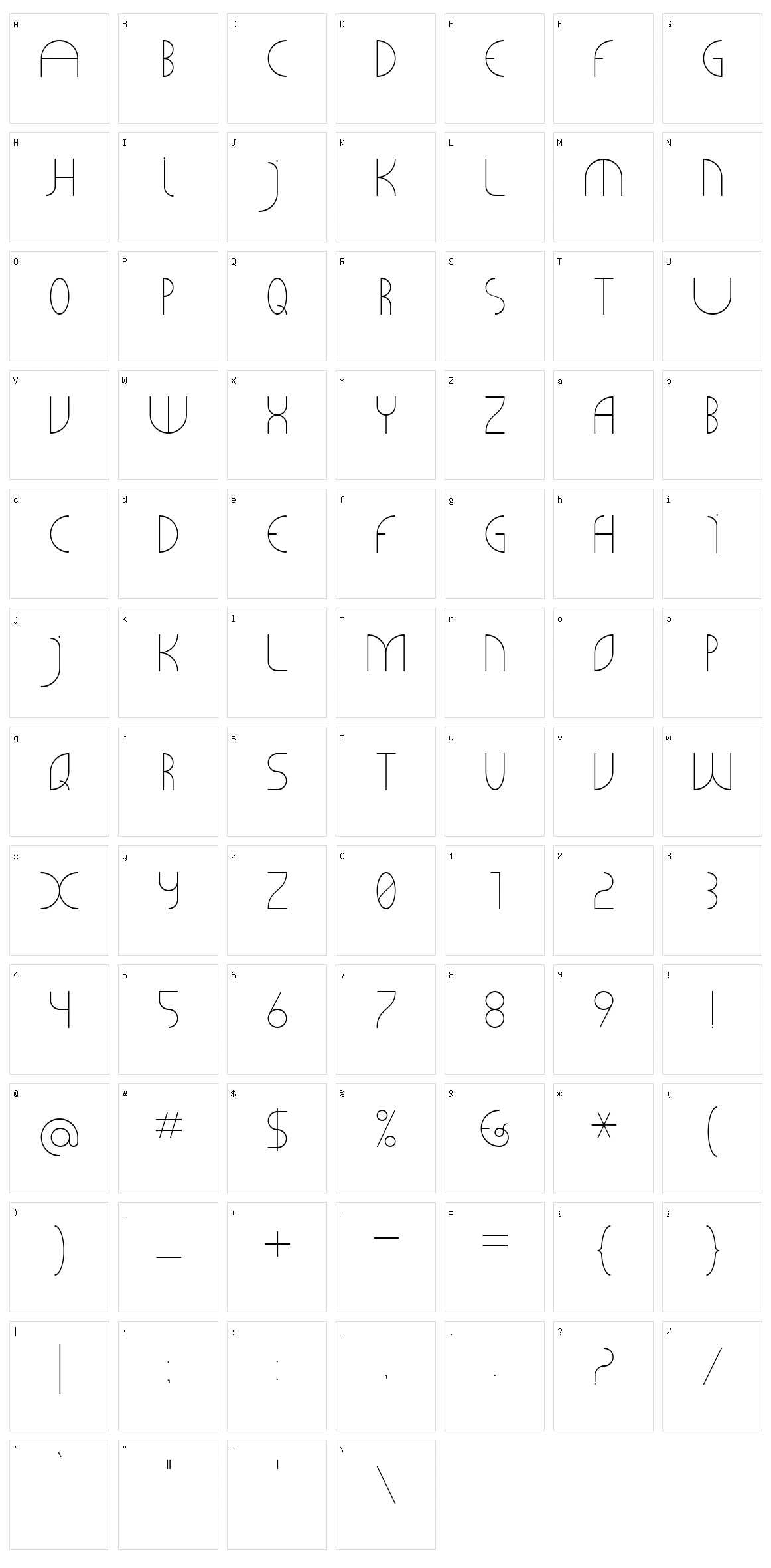 Cliche 21 Character Set