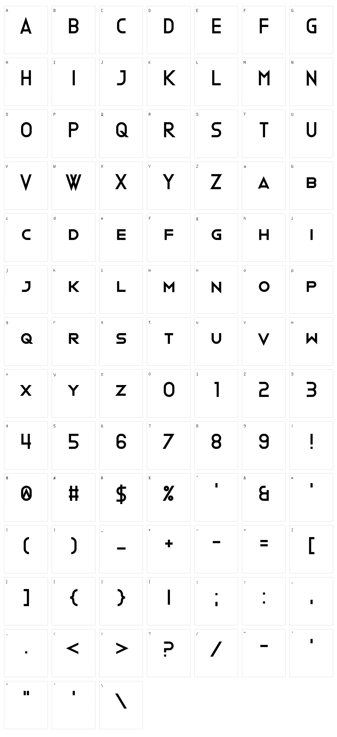 Clone Machine Character Set