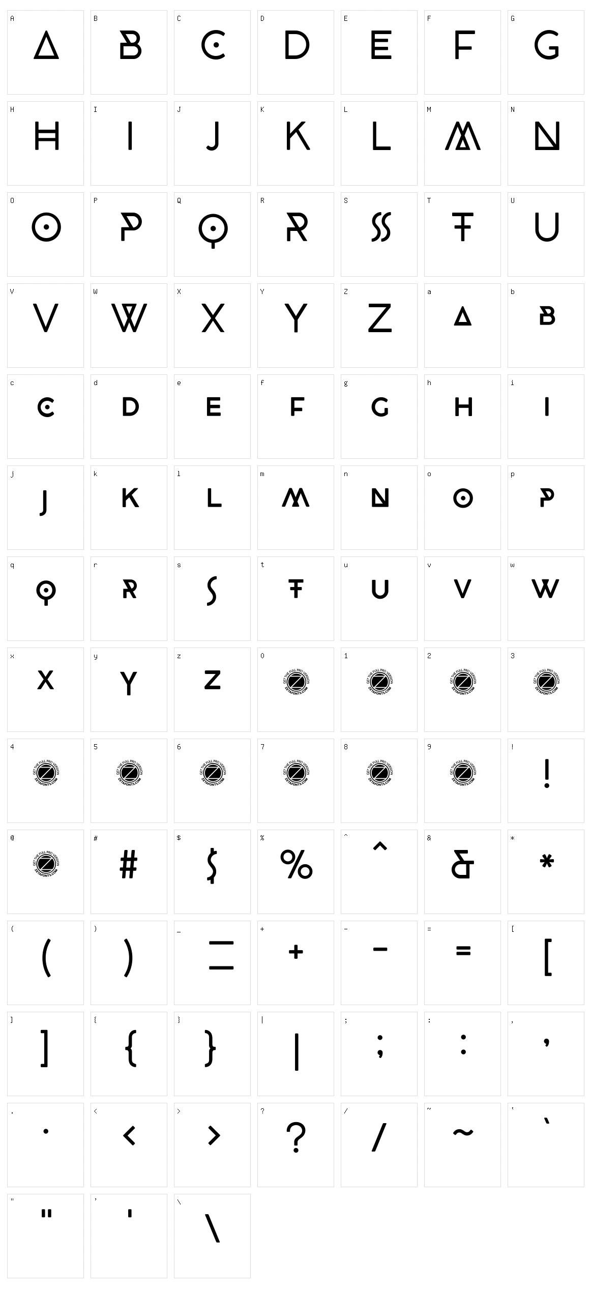 CocoBiker Character Set