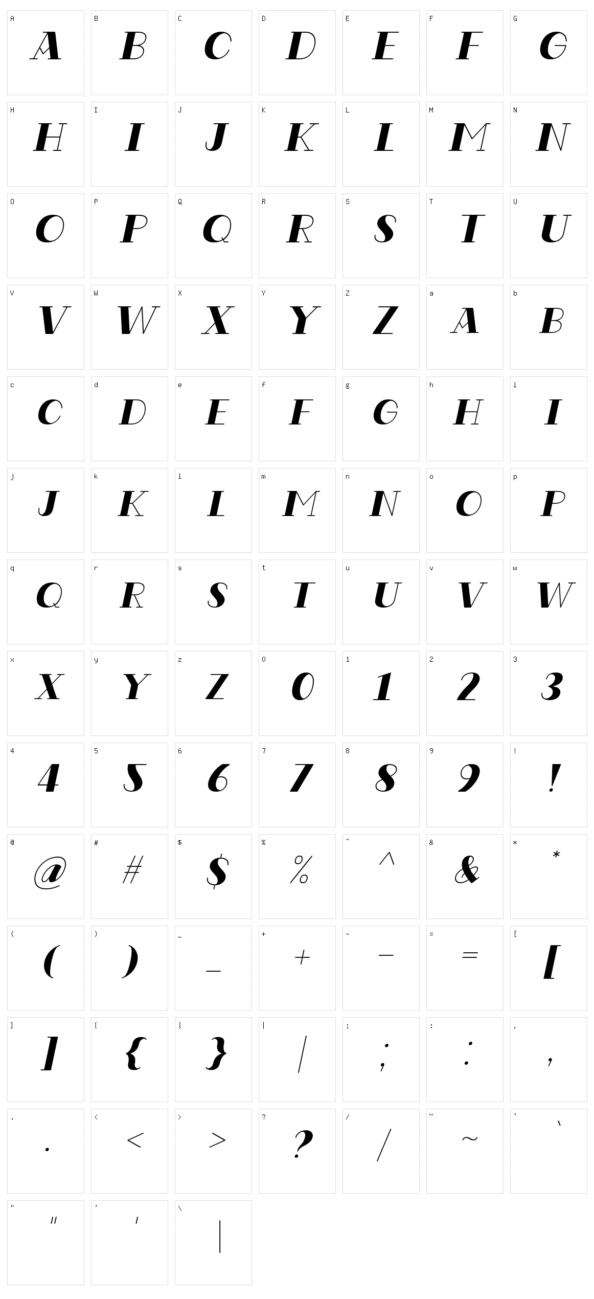 Codian October Eight Character Set