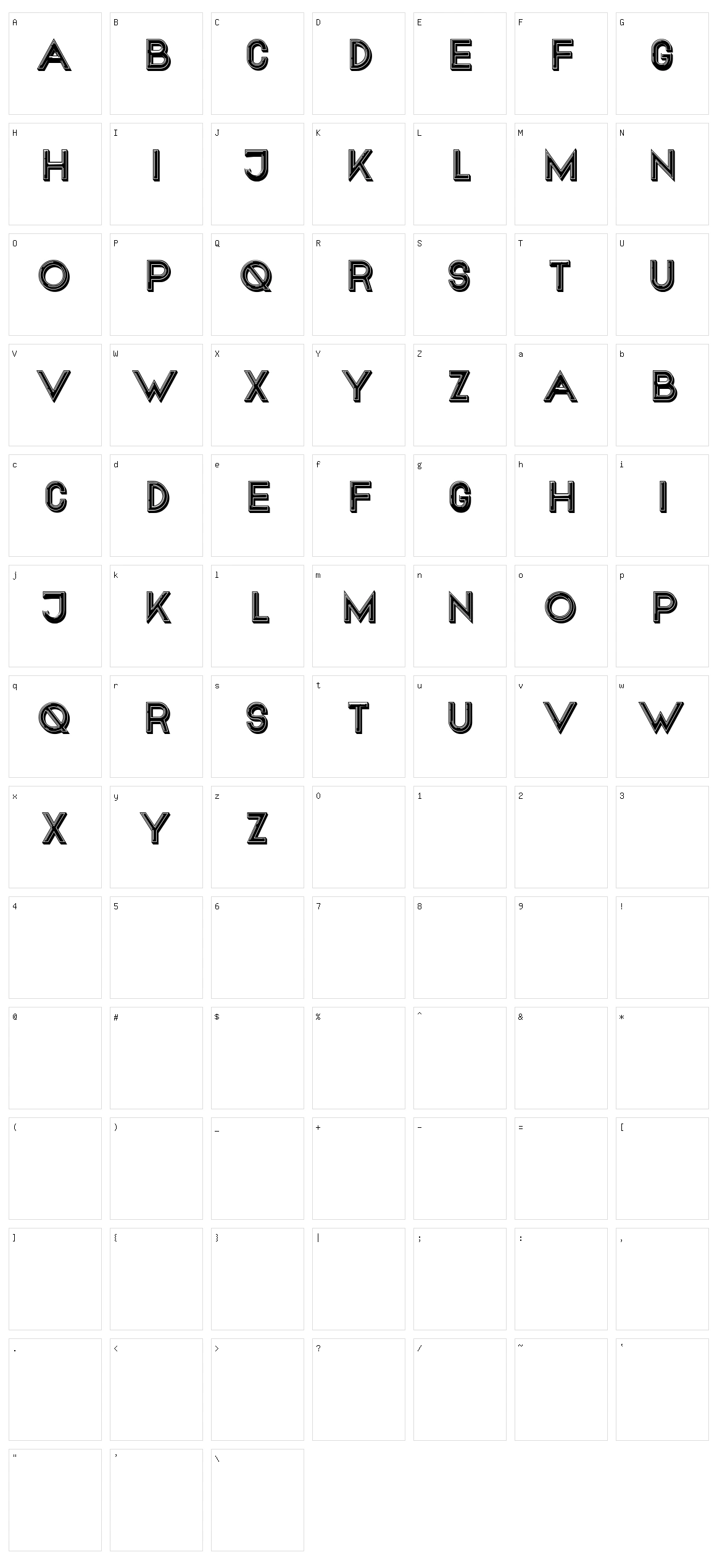Conventionality Character Set