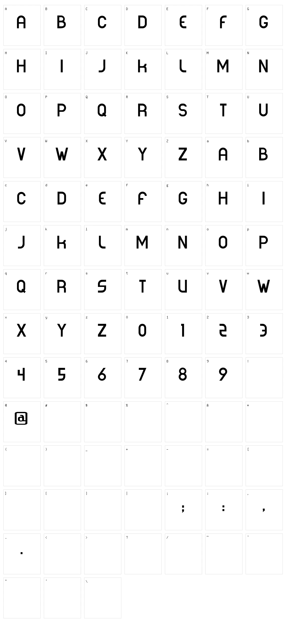 Corporea Character Set