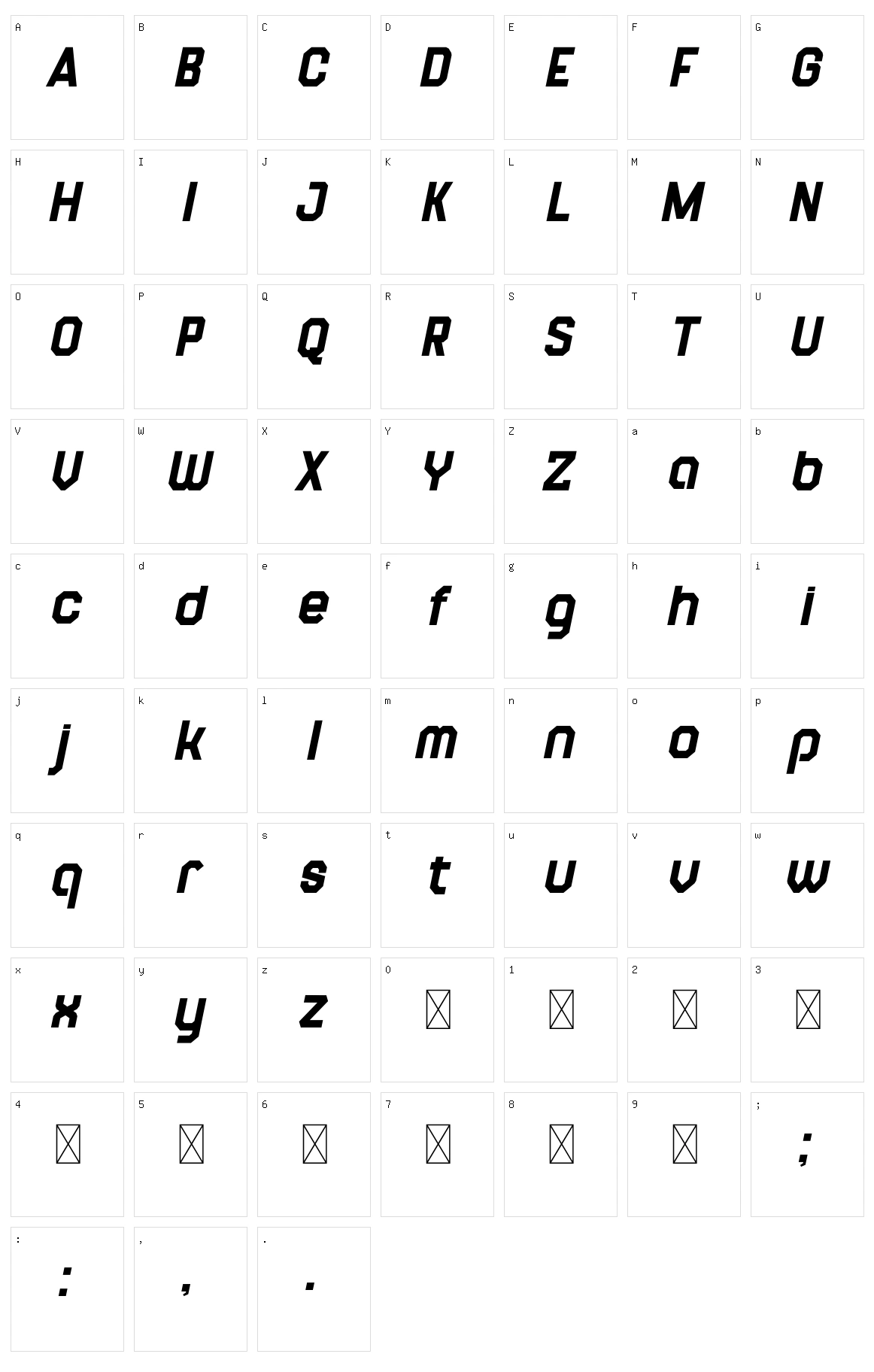 Crafton Character Set