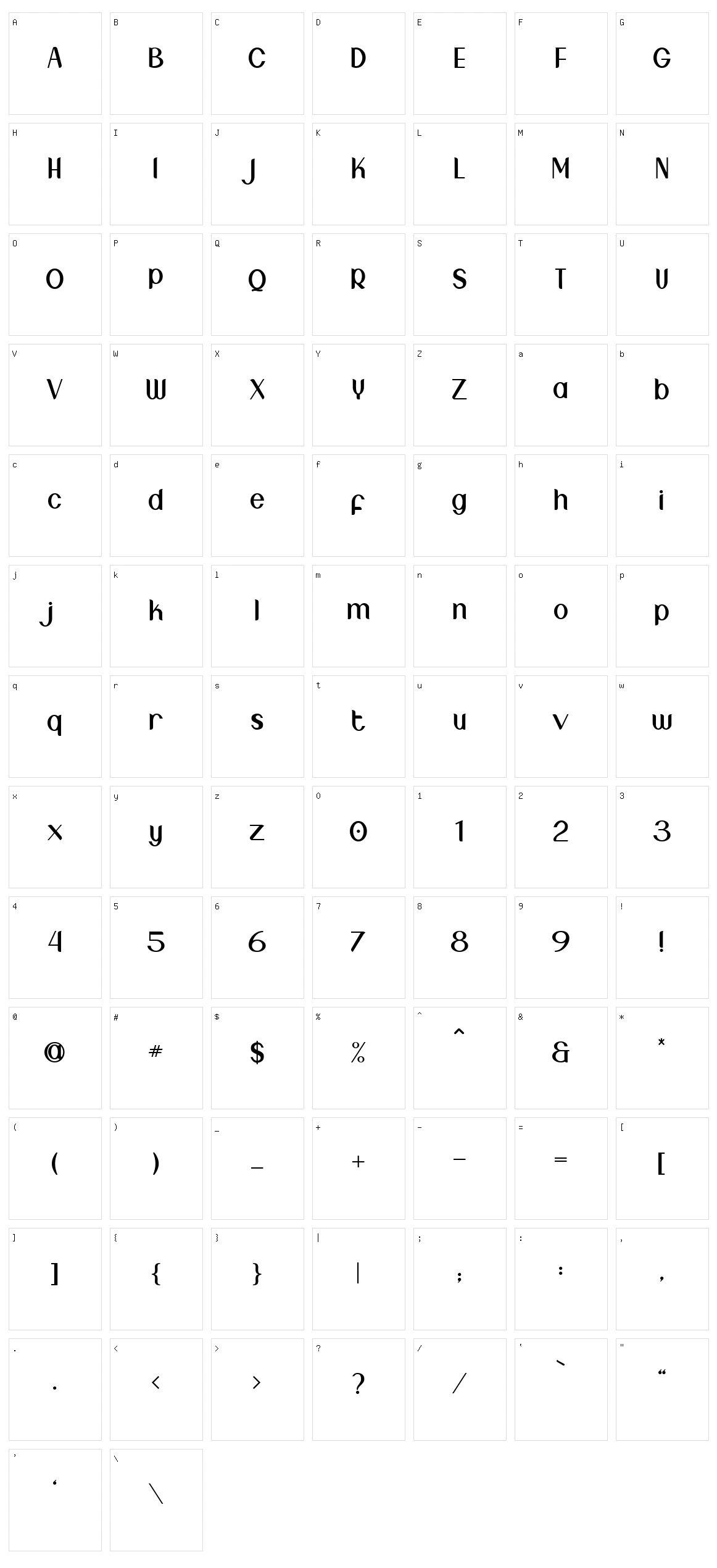 Crown Character Set