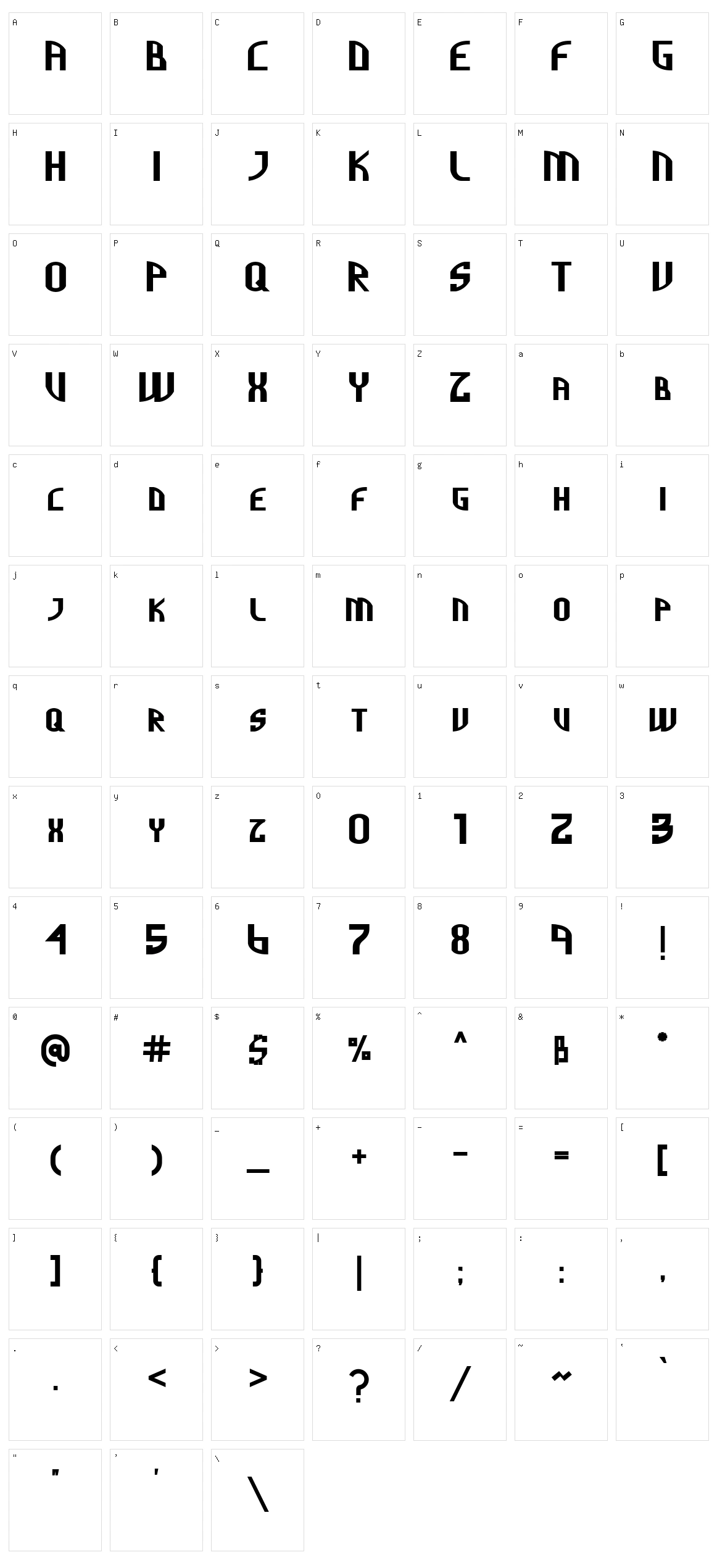 Cully Character Set