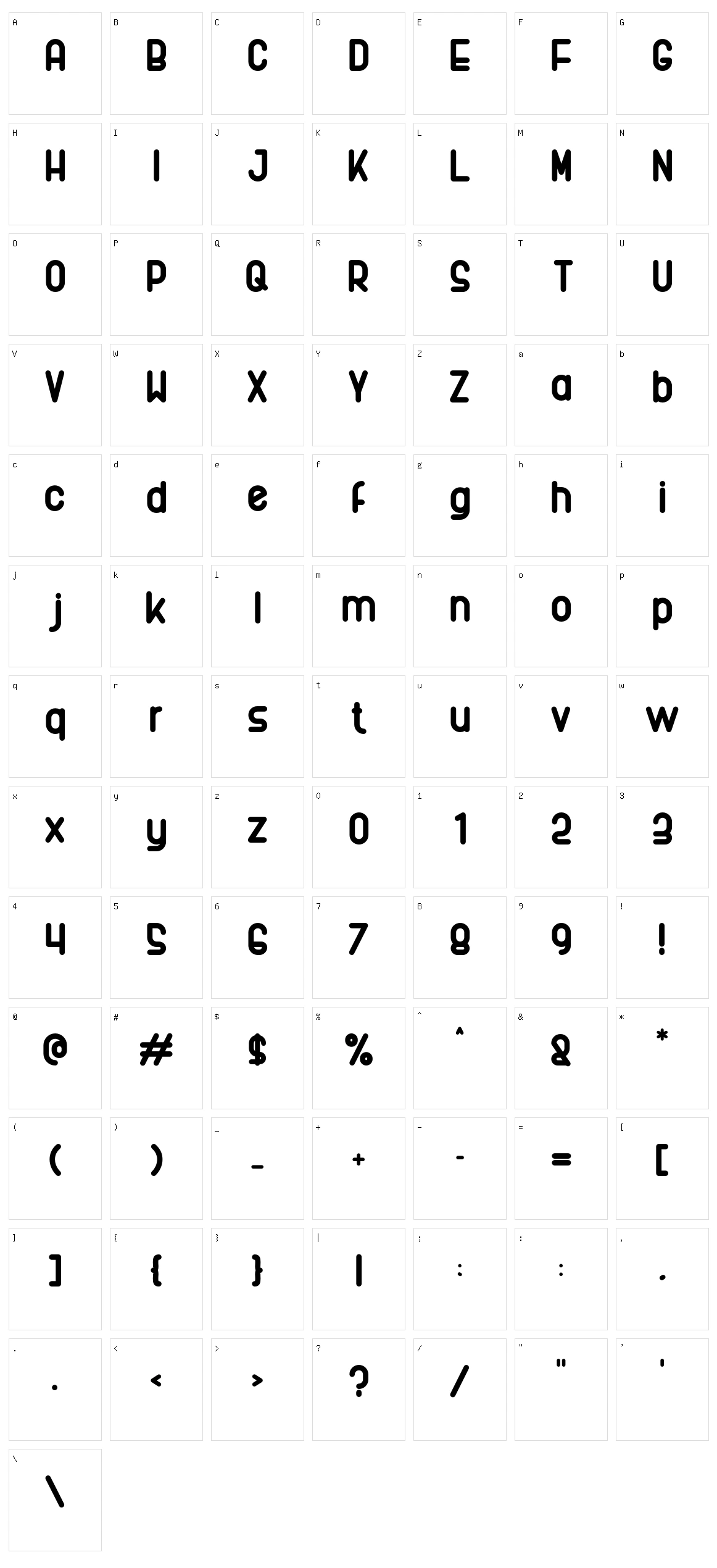 Dadung Character Set