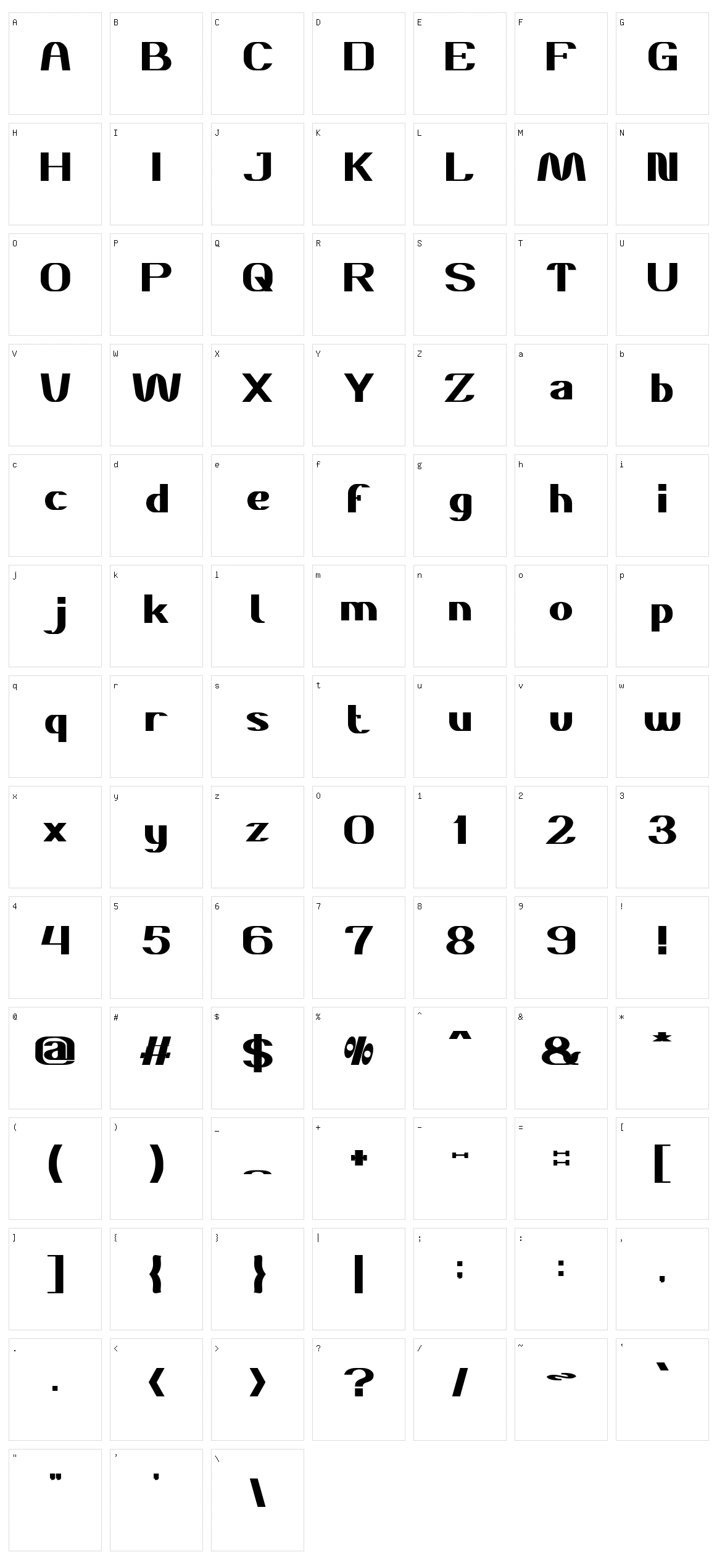 Daniel Character Set