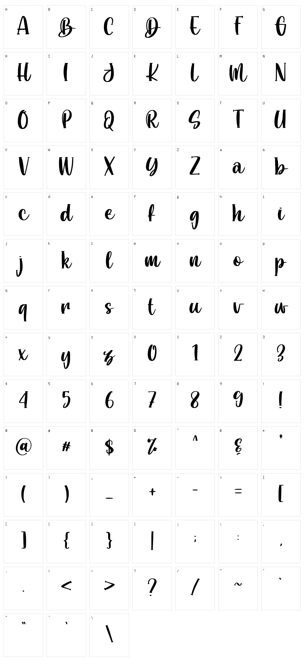Deallove Character Set