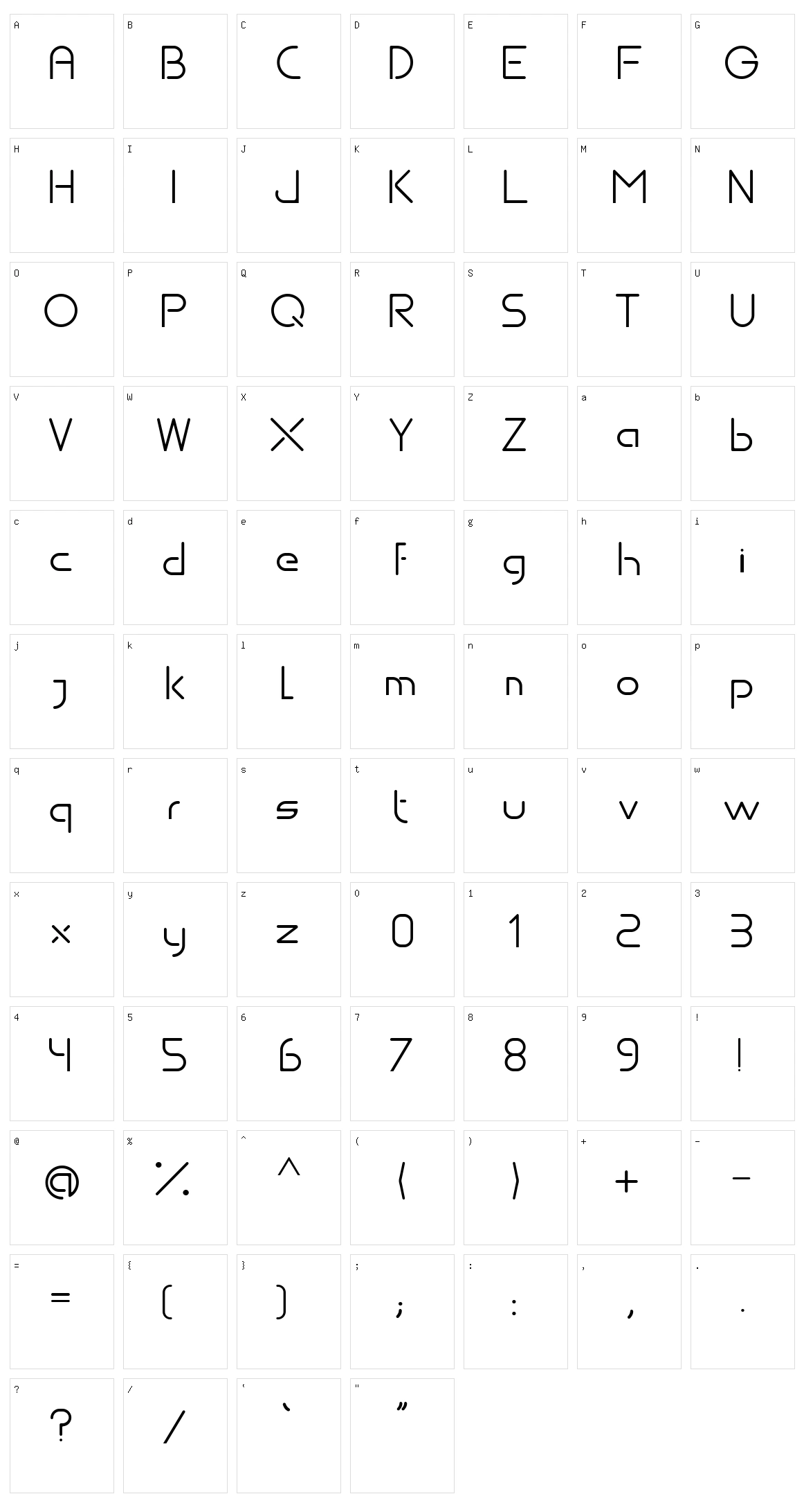 Develuz Character Set