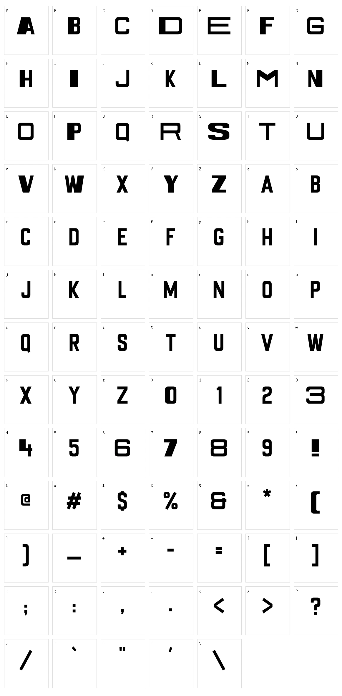 Dissimilar Headlines Character Set