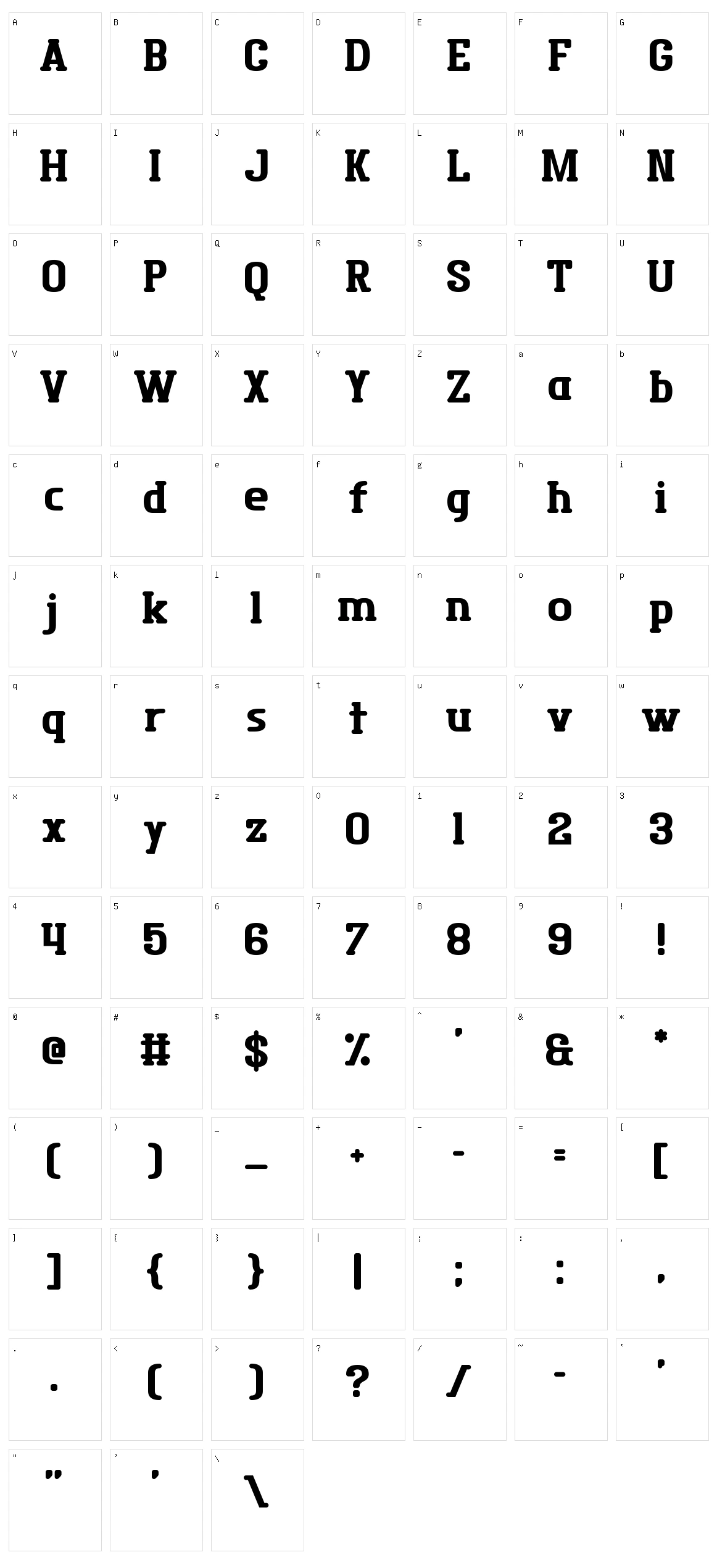 District Four Character Set