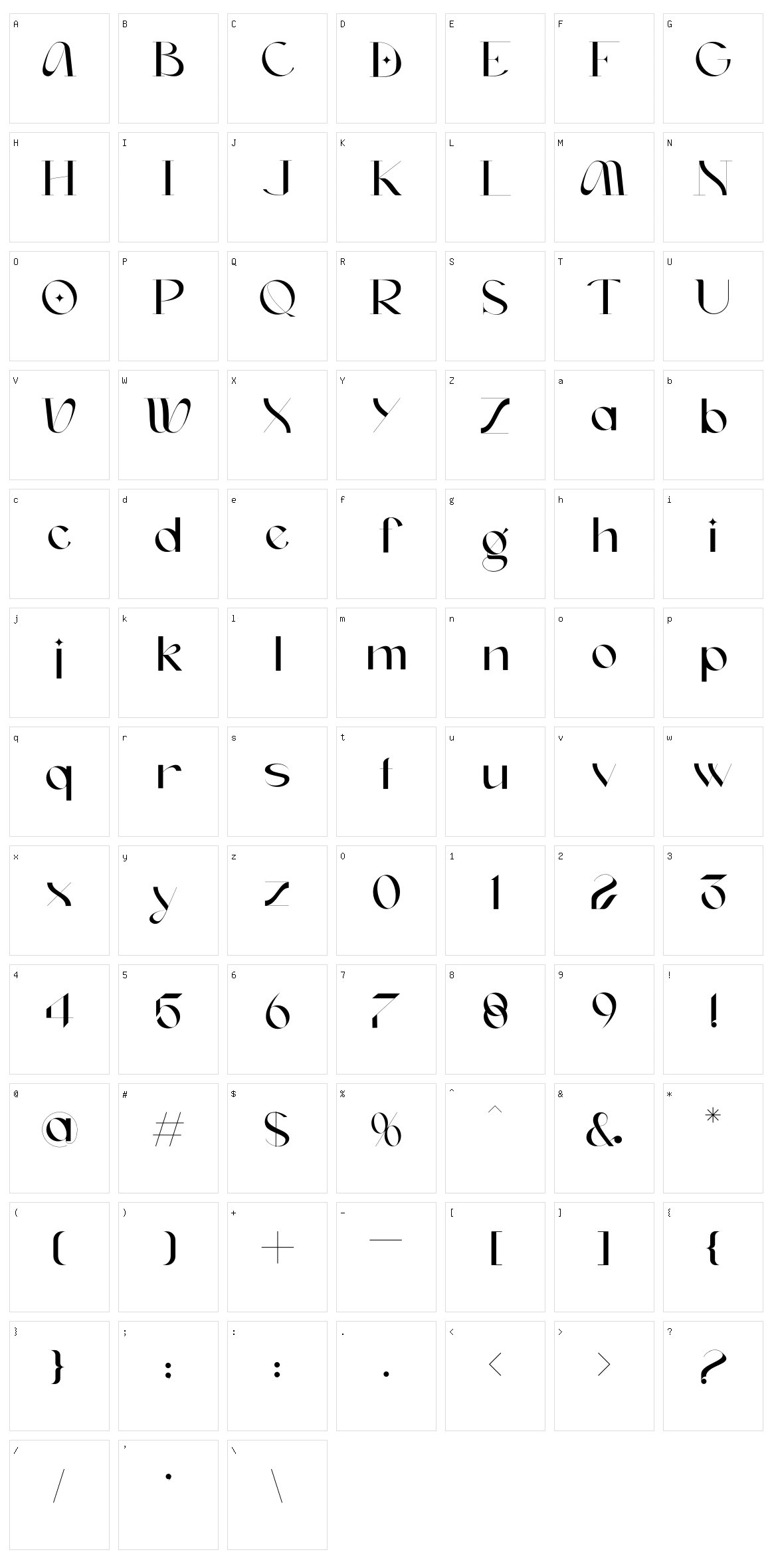 Doky Character Set